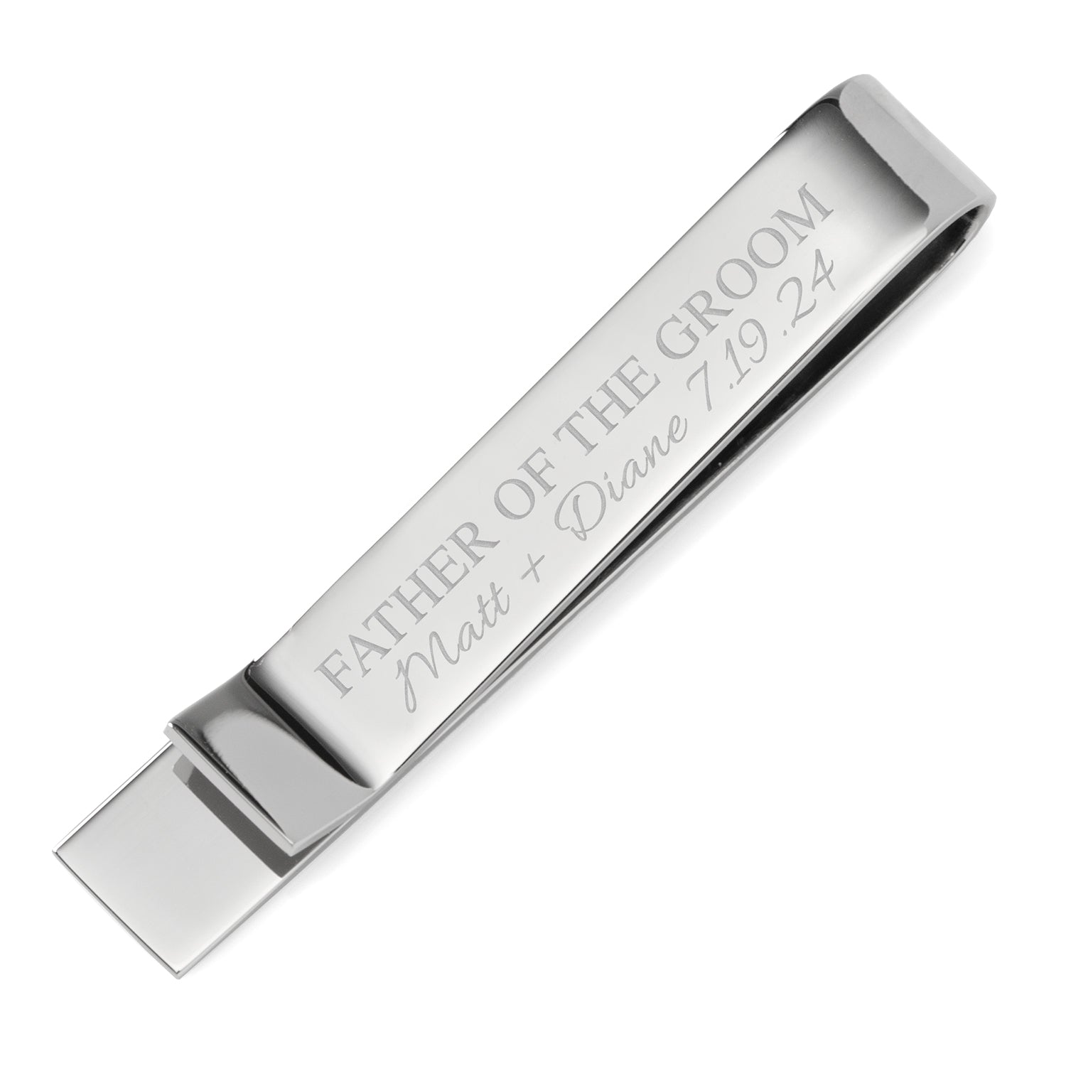 Wedding Party Engravable Tie Bar