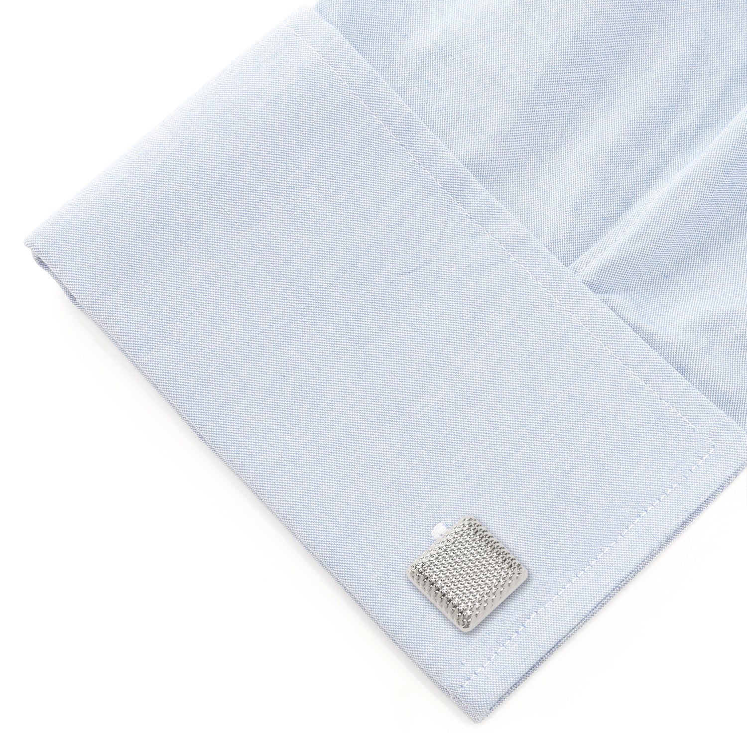 Silver Textured Square Cufflinks