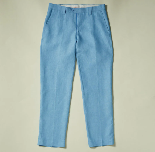 Inserch Linen Pants P3116-154 Lake Blue