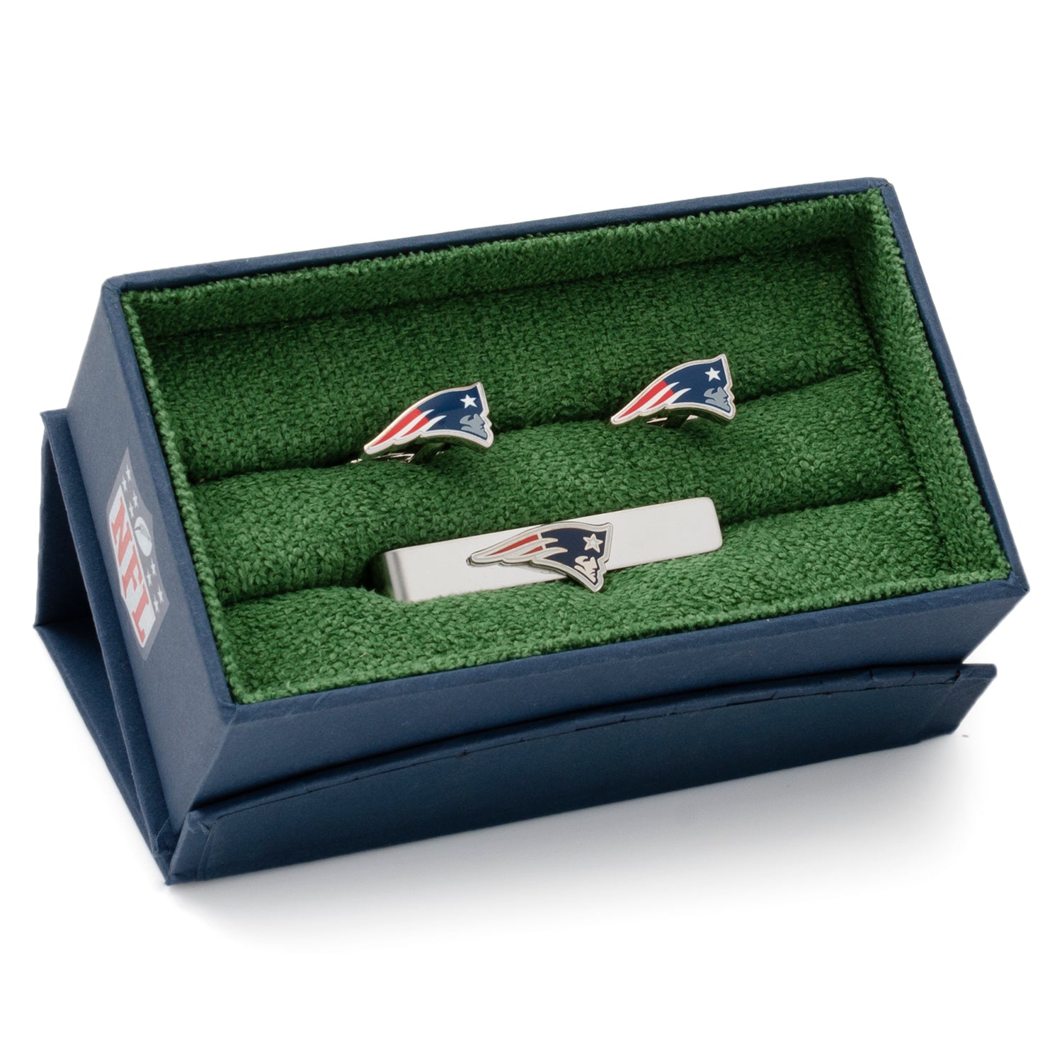NFL New England Patriots Cufflinks and Tie Clip Gift Set