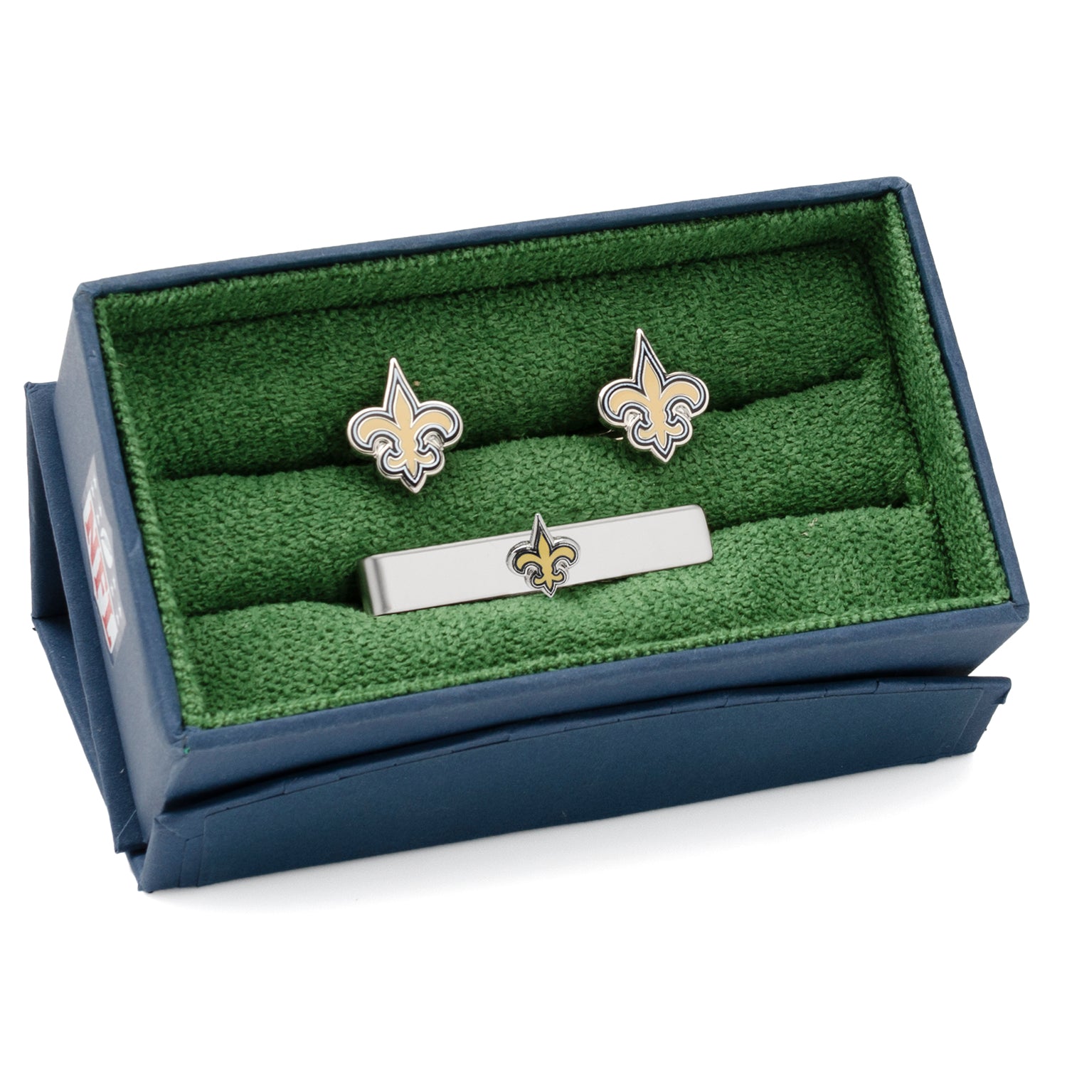 NFL New Orleans Saints Cufflinks and Tie Bar Gift Set