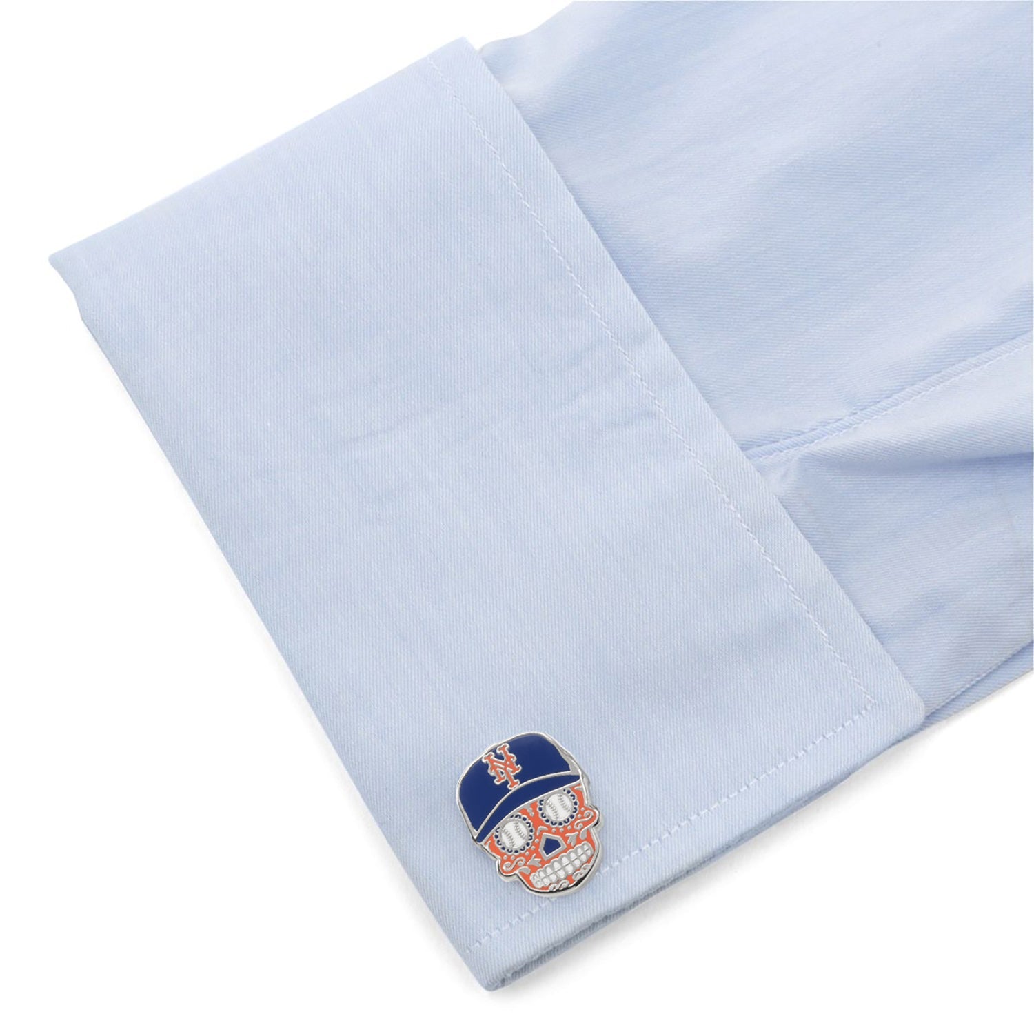 MLB New York Mets Sugar Skull Cufflinks