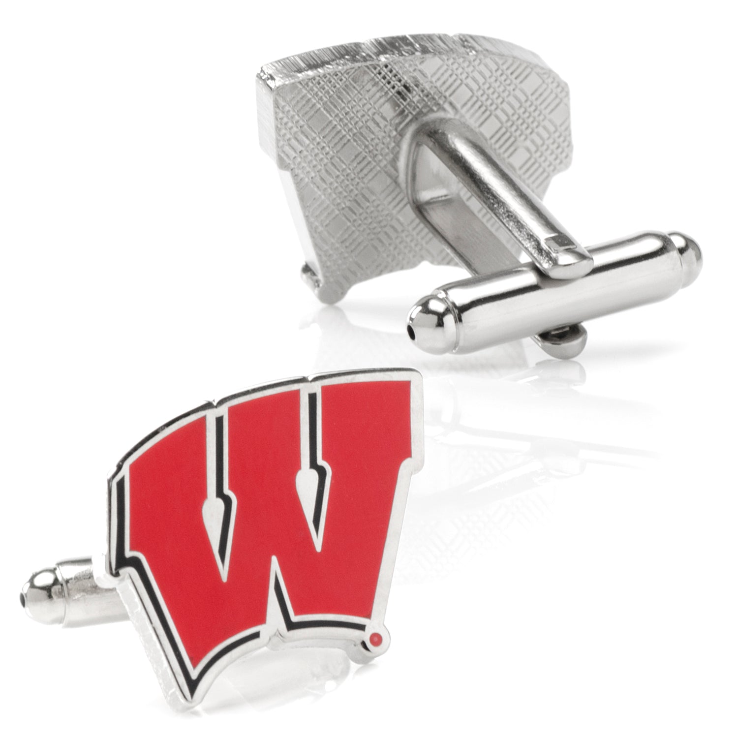 NCAA University of Wisconsin Badgers Cufflinks and Tie Bar Set