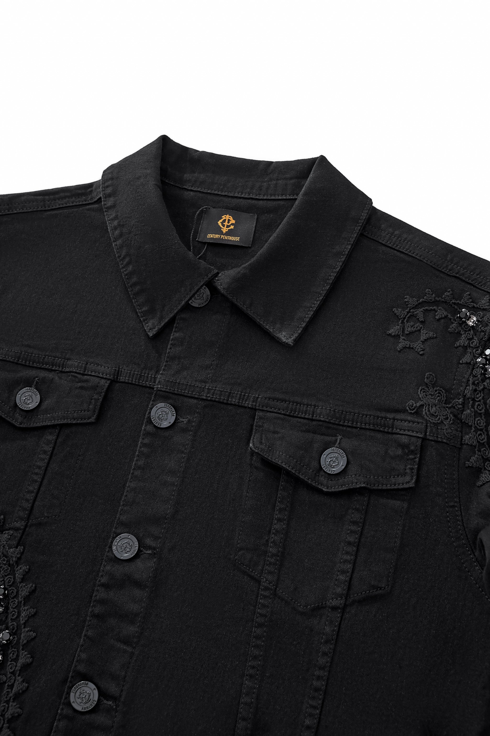 Eminence Paisley Denim Jkt – Century Penthouse BLACK