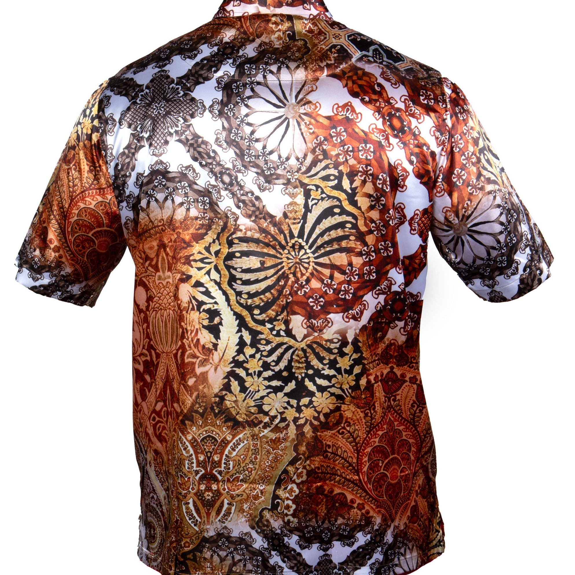 Prestige PR-510 Short Sleeve Satin Shirt Brick