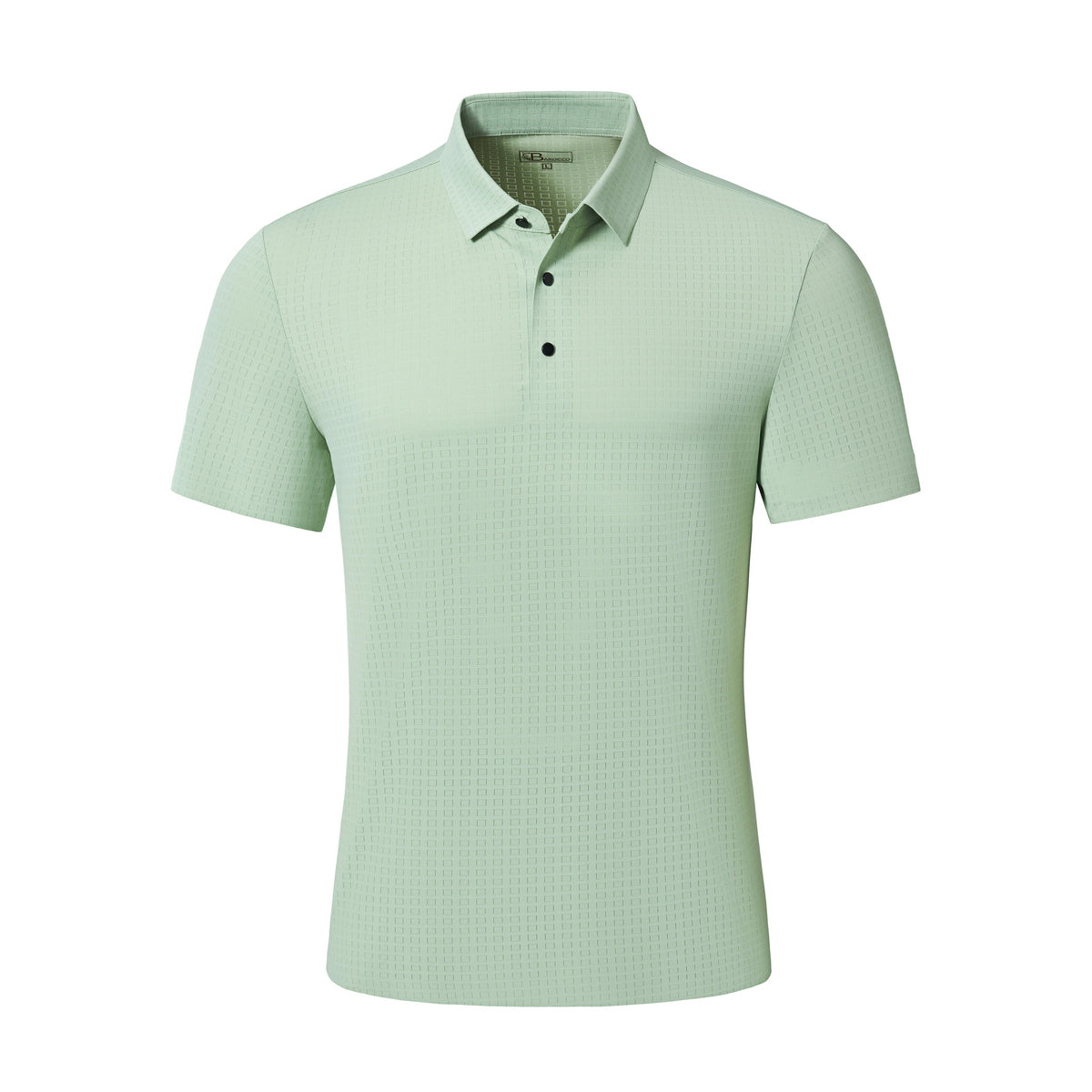 Grid Texture Stitchless Polo PISTACHIO