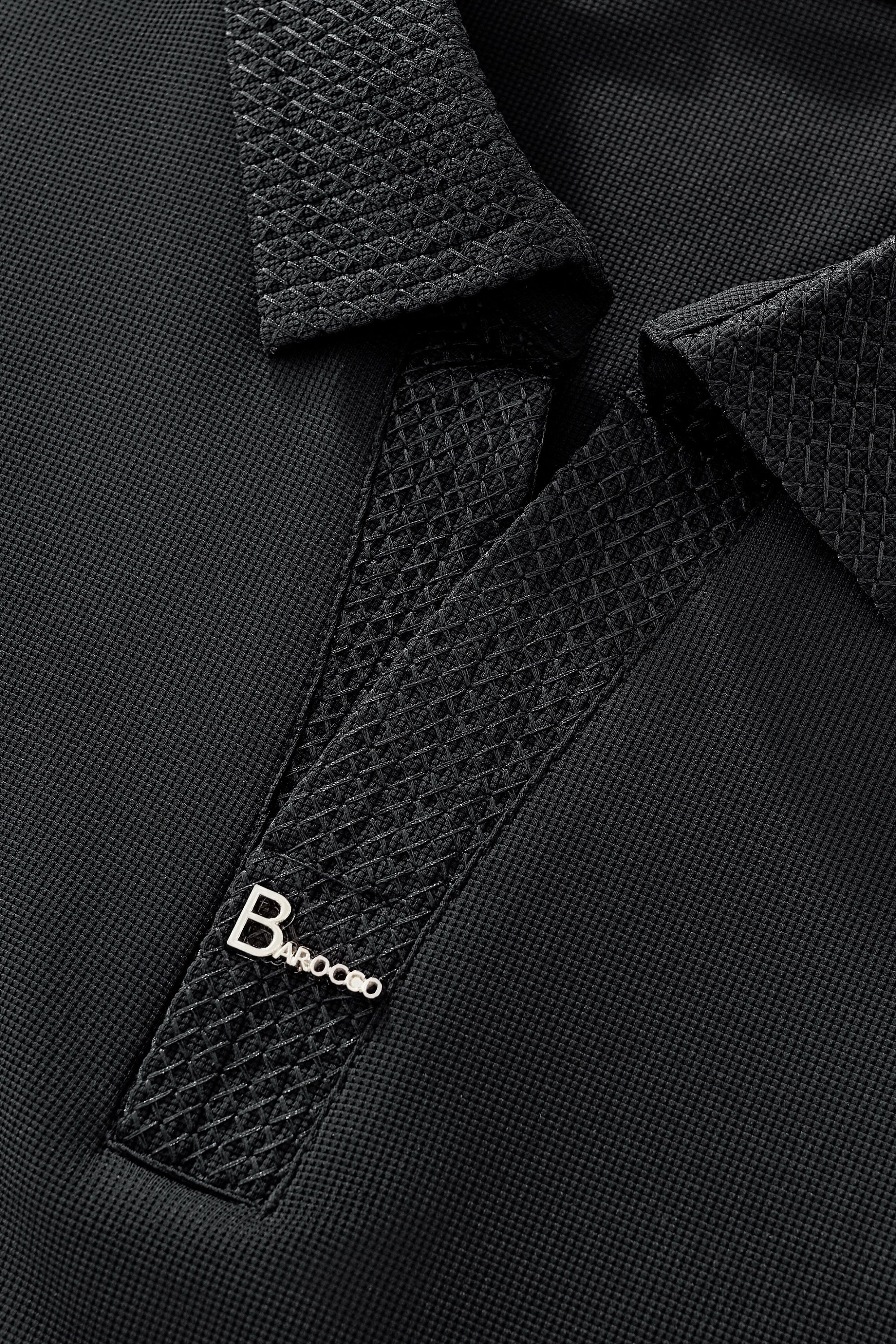Stride Contrast Collar Polo BLACK
