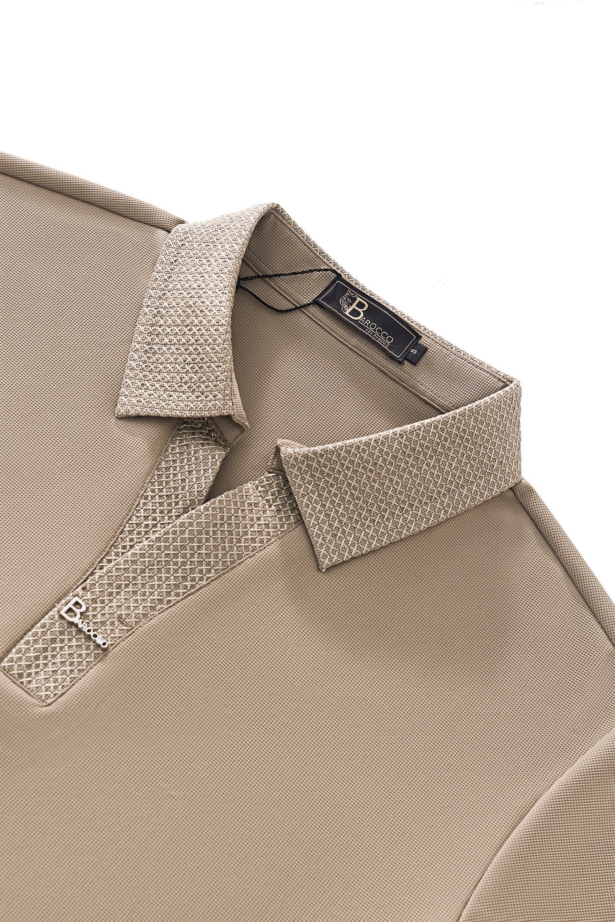 Stride Contrast Collar Polo KHAKI