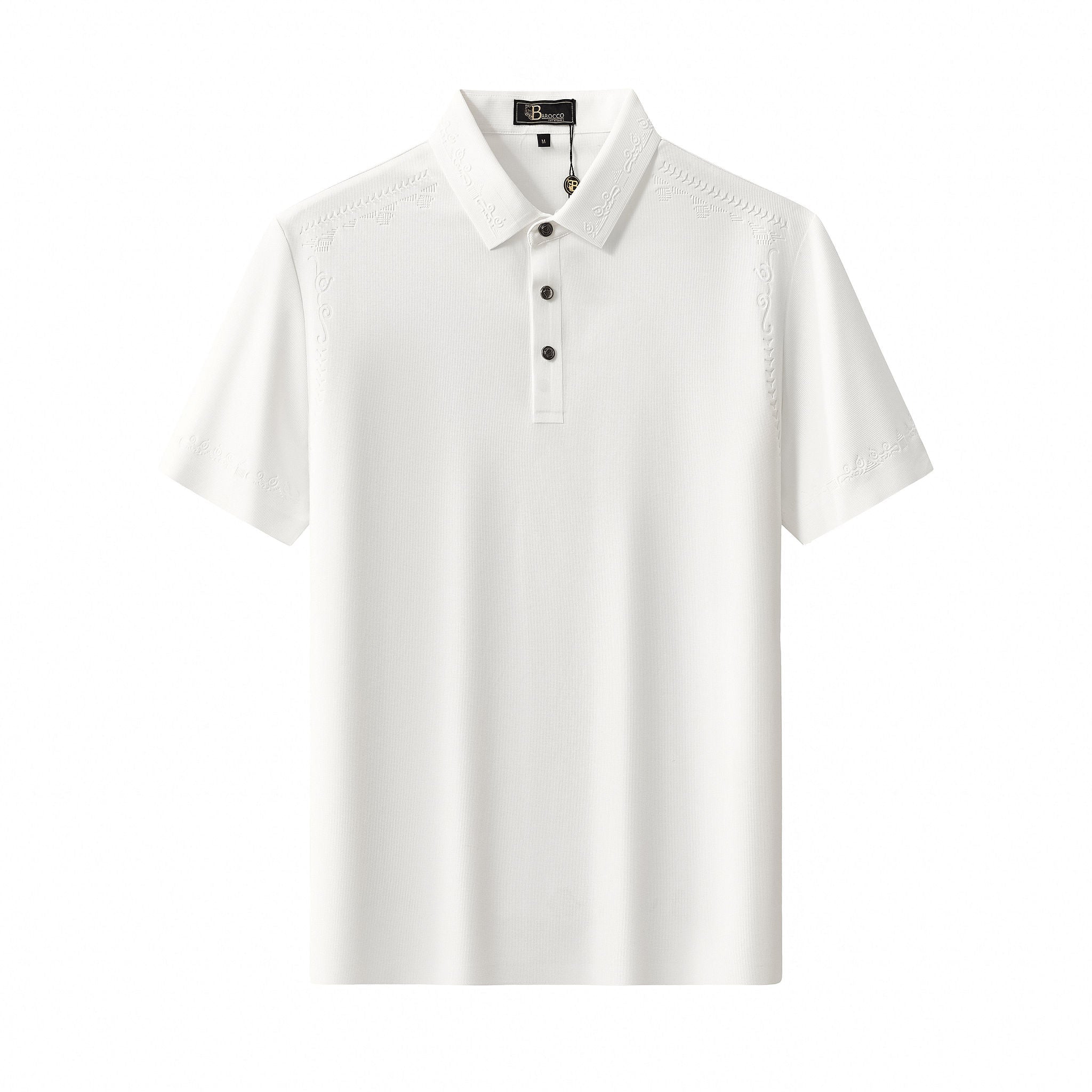 Ornate Trim Polo WHITE