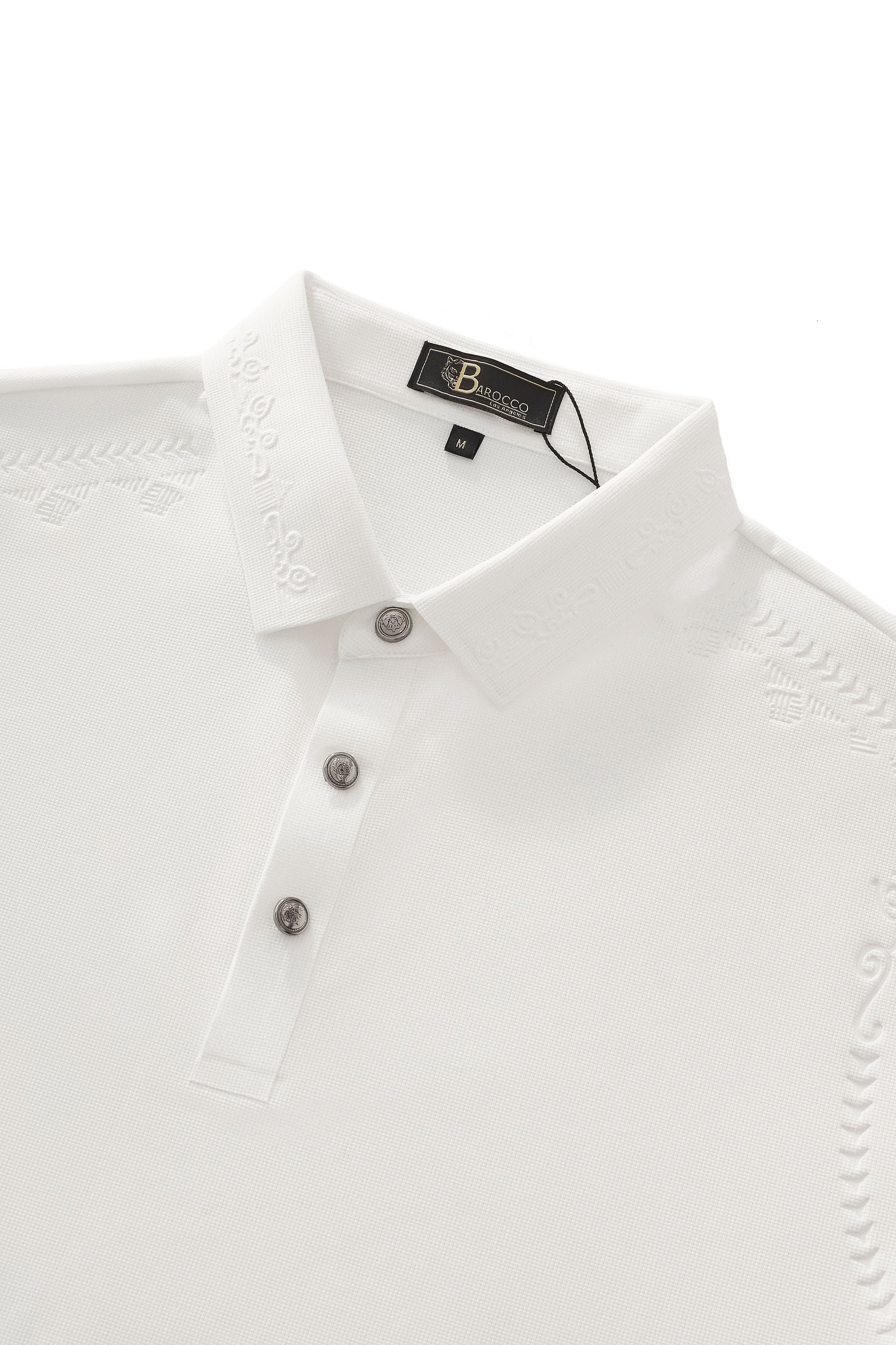 Ornate Trim Polo WHITE