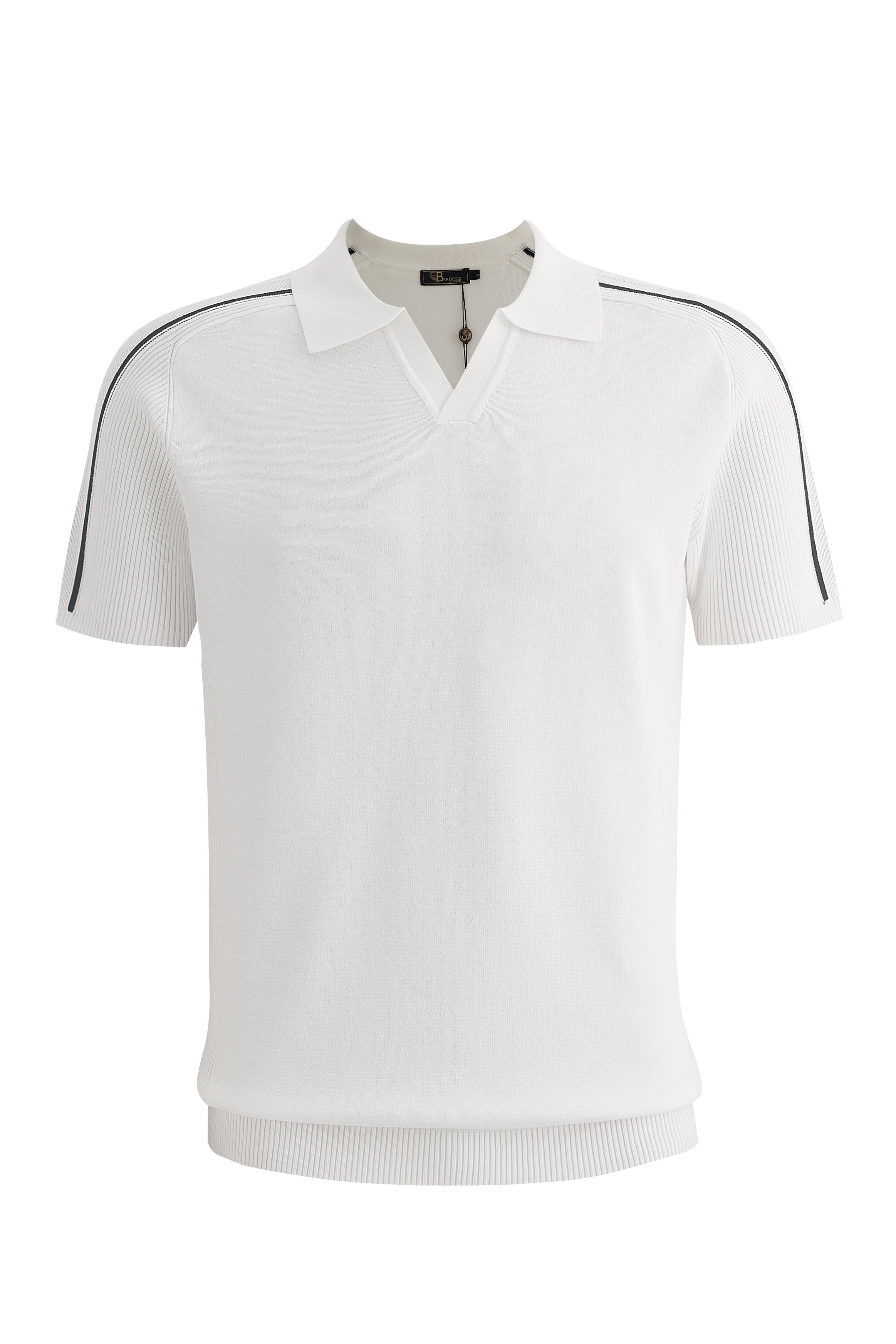 Milano Stripe Collar Polo IVORY