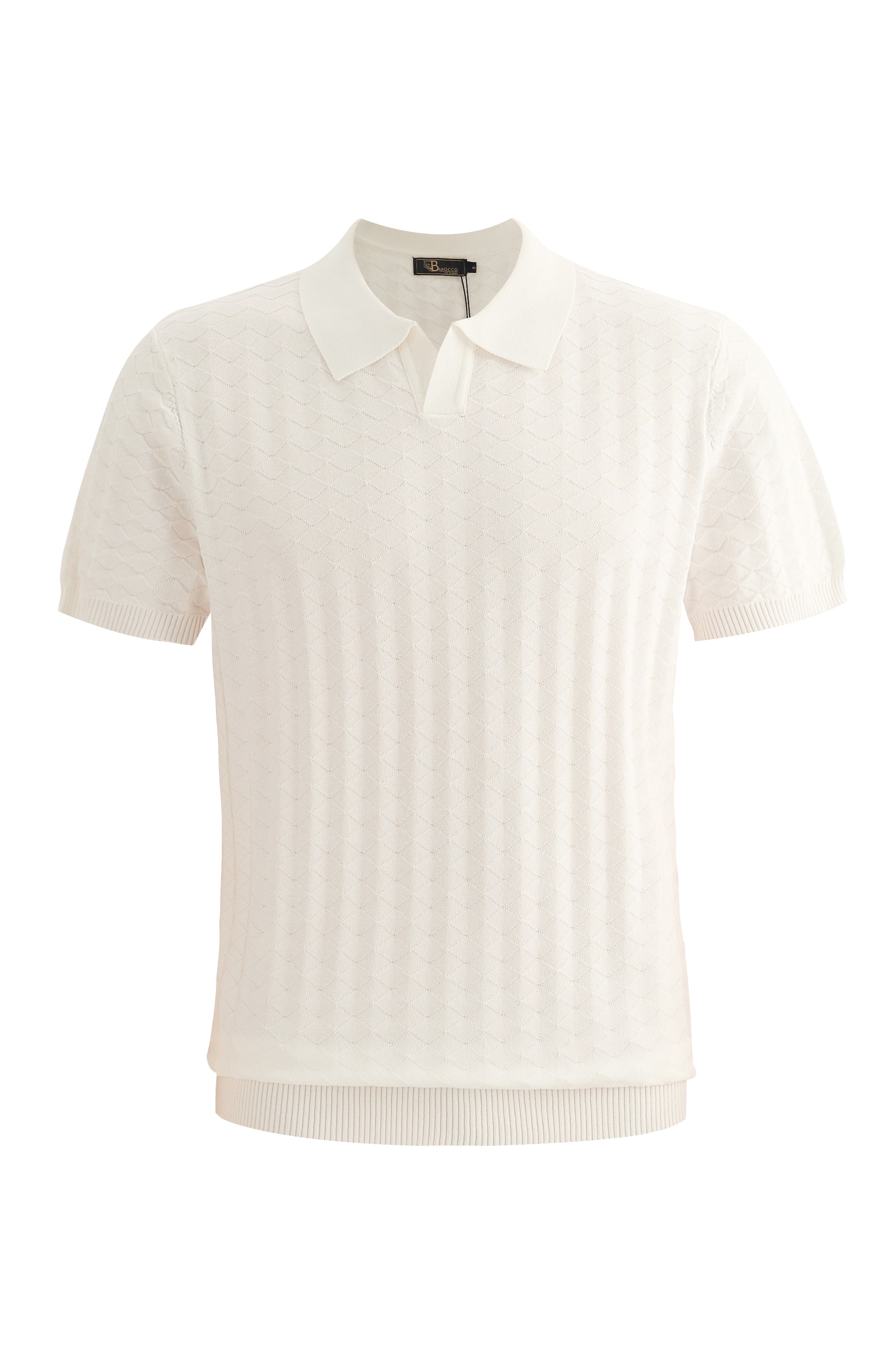 The Portofino Textured Polo WHITE