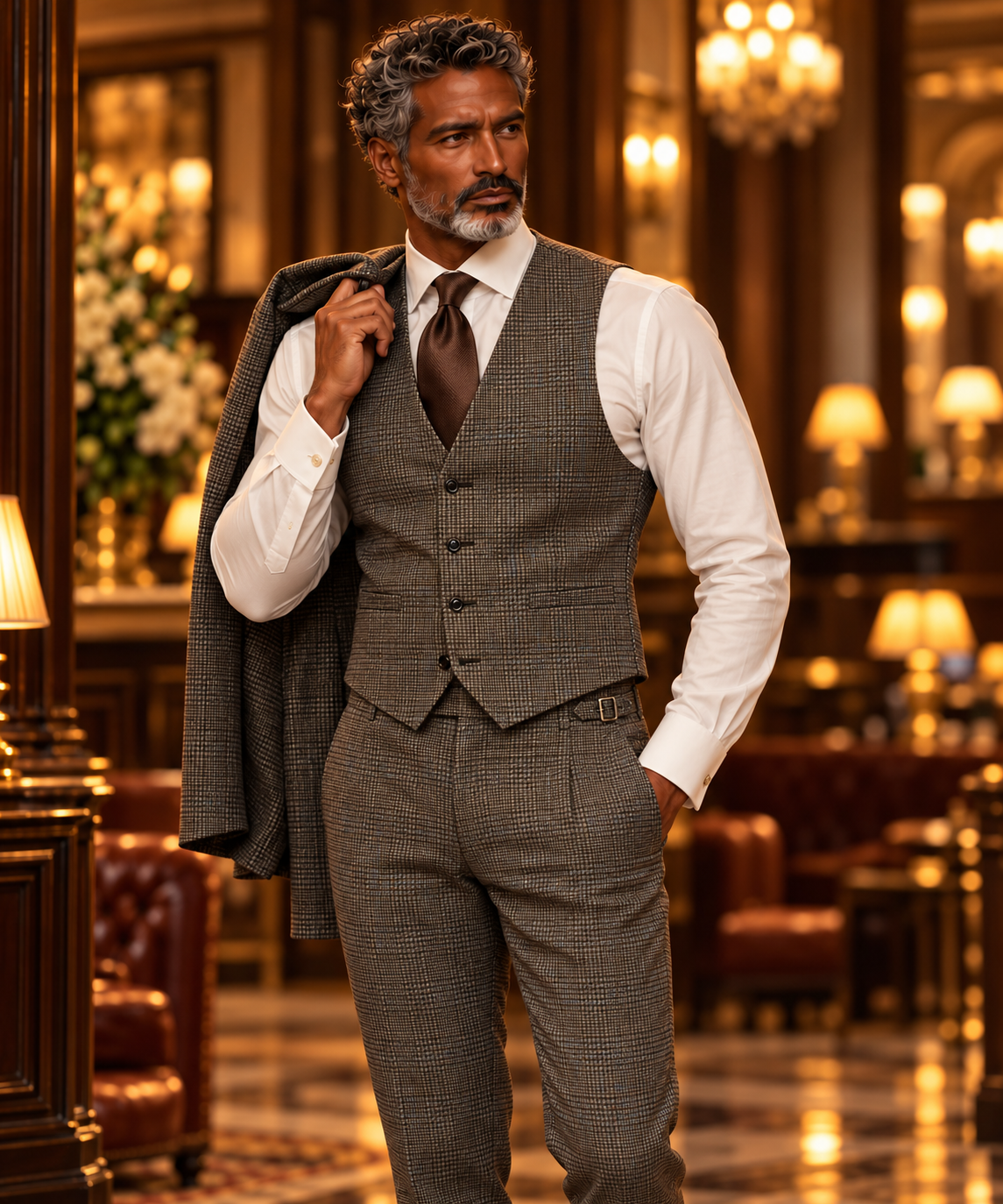 Canuti Nando C-439 3 Piece Suit Brown