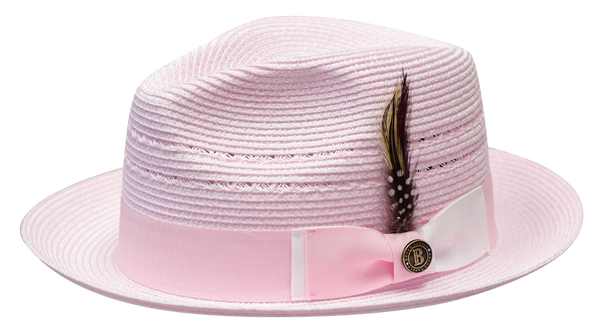 Bruno Capelo The Ricardo RI-281 Straw Hat Pink /White
