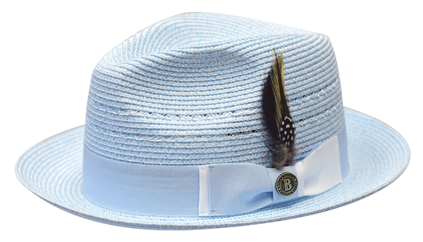 Bruno Capelo The Ricardo RI-282 Straw Hat Light Blue/White