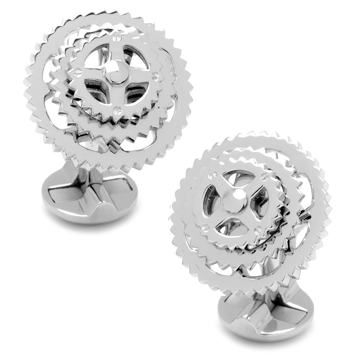 Sterling Silver Cyclist Cufflinks