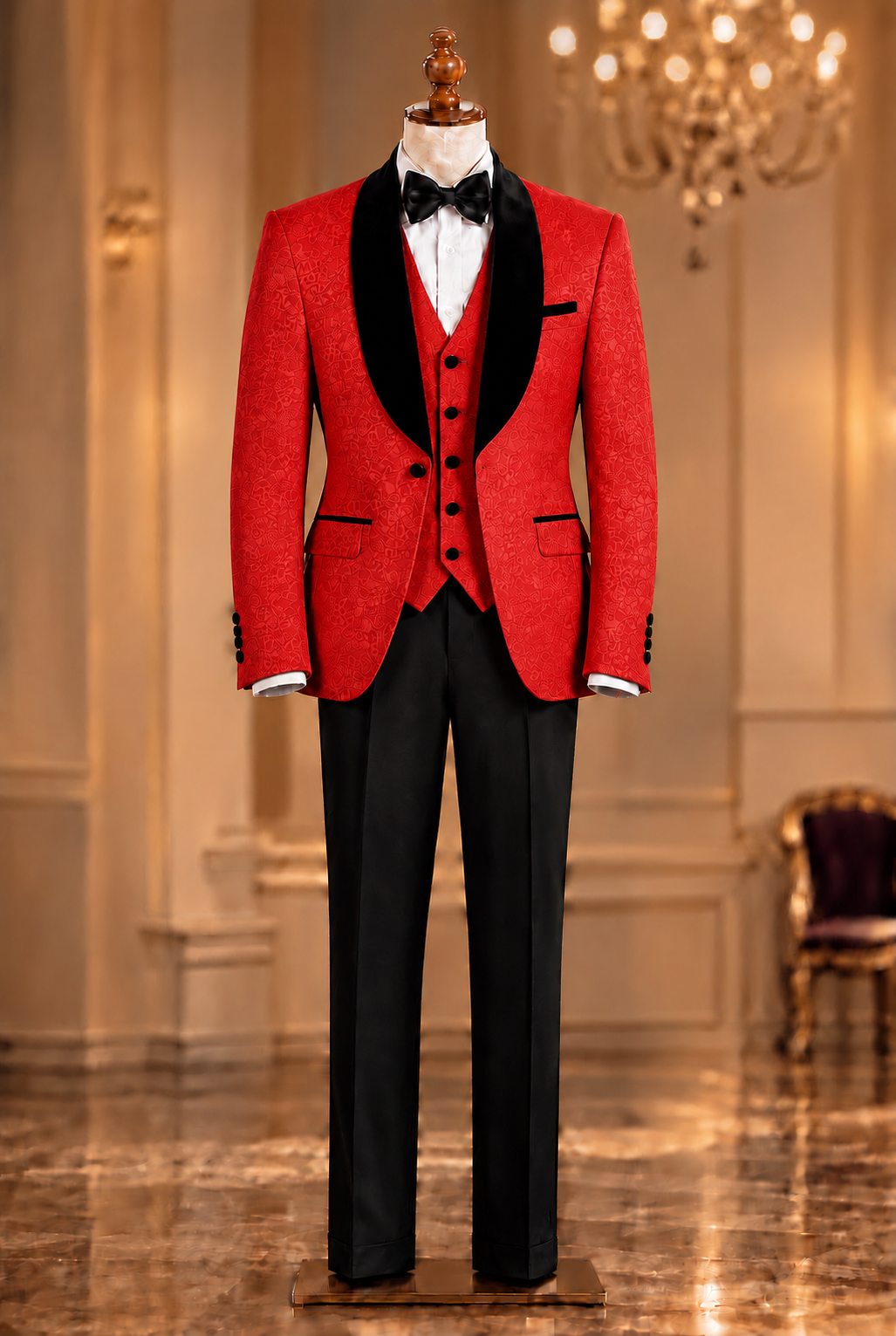 Rossi Man Smoking Tux RM1448 Red