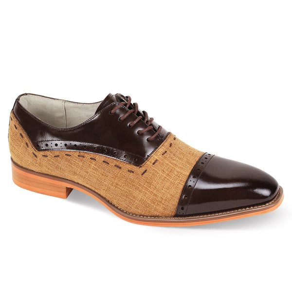 Giovanni Reed Cap Toe Shoes Chocolate/Brown/Tan
