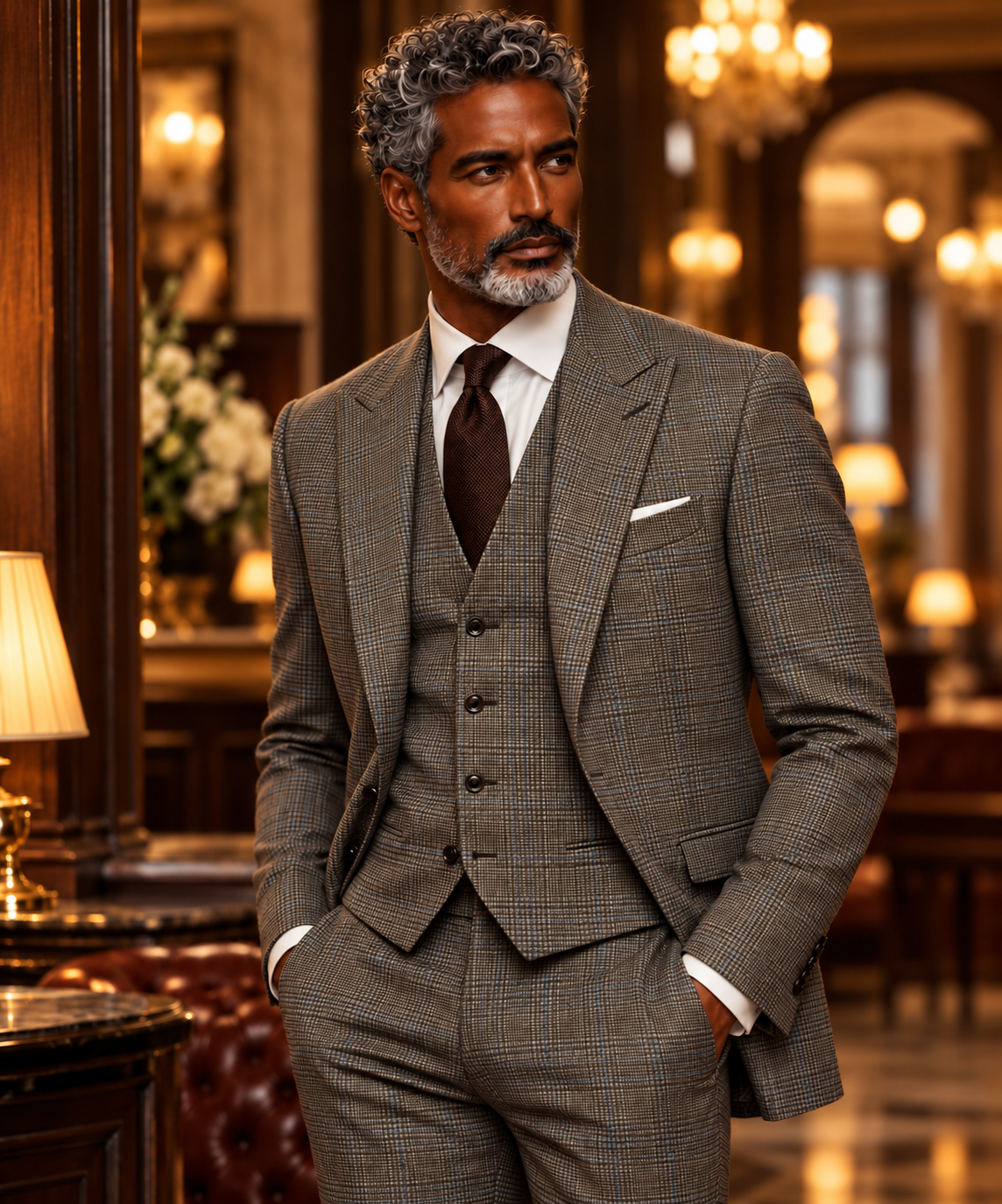 Canuti Nando C-439 3 Piece Suit Brown