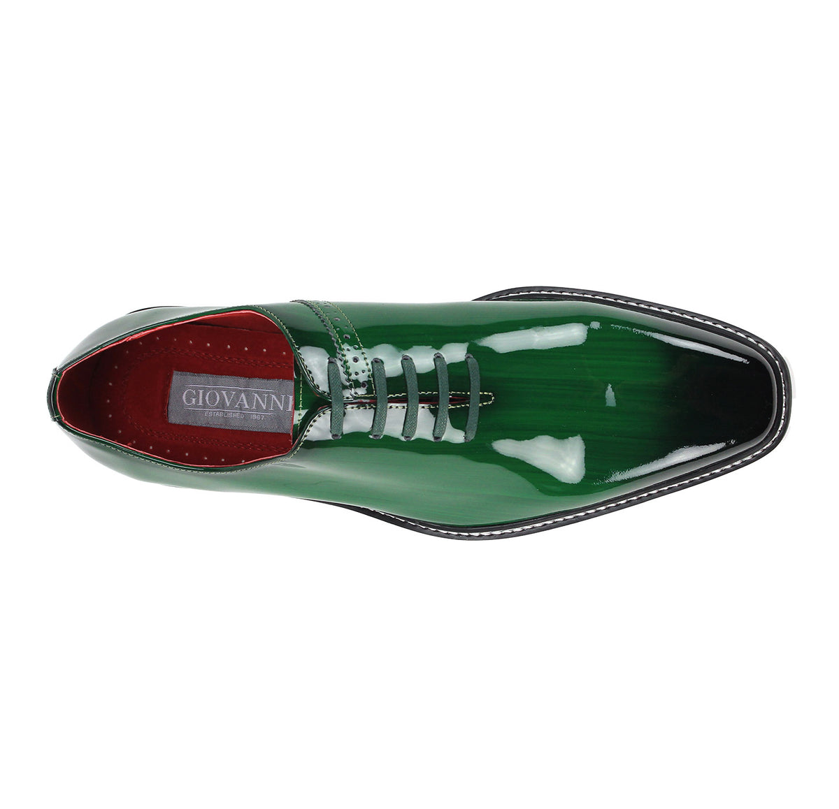 Giovanni Ruben Shoes Patent Green