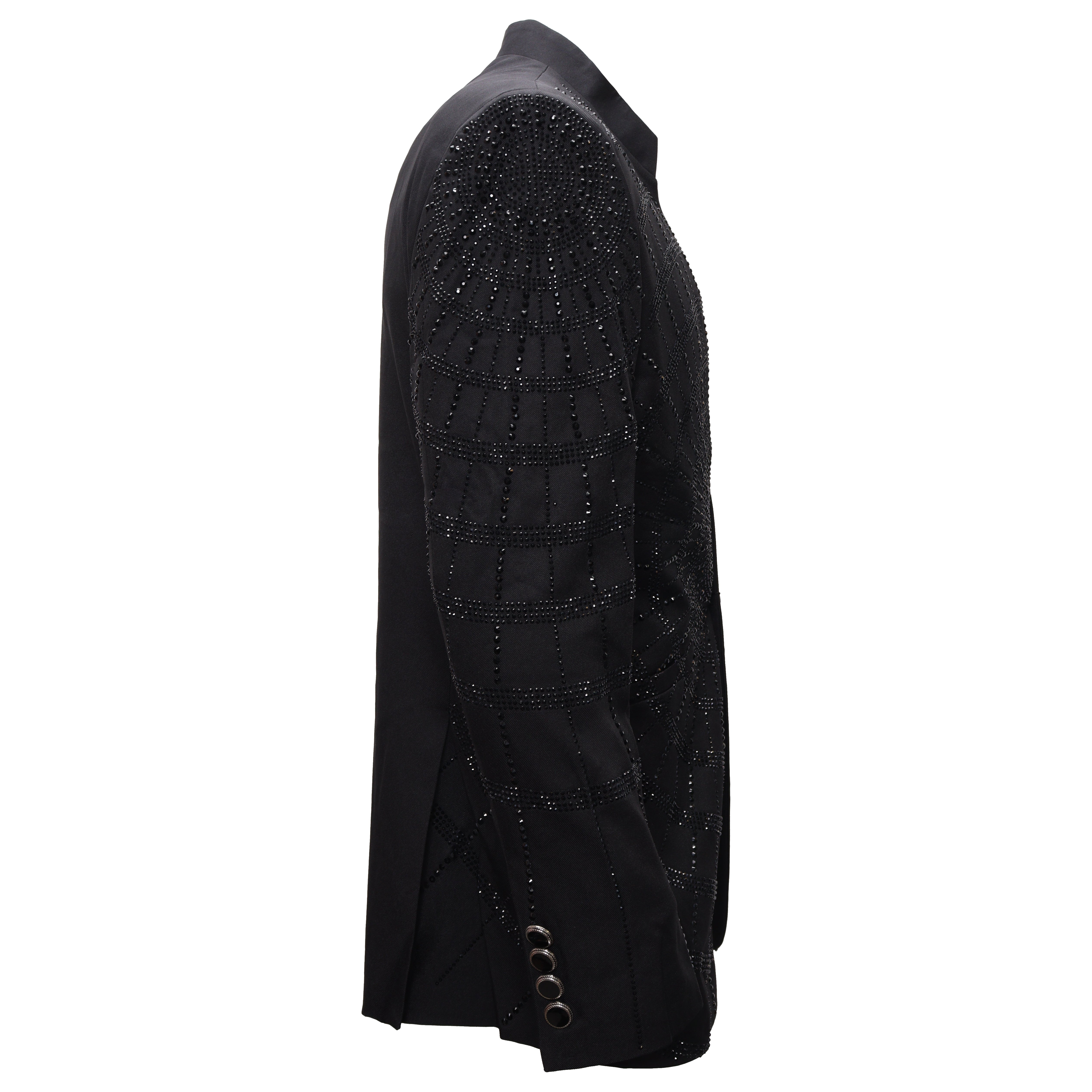 Mandala Blazer Jacket-BLACK/BLACK