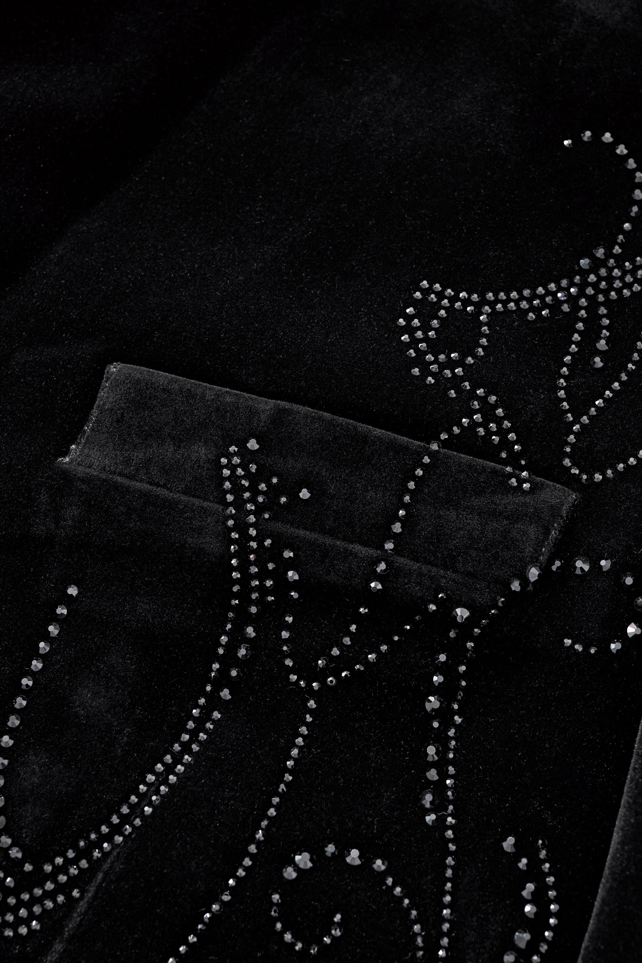 Valent Noir Velvet Blazer BLACK