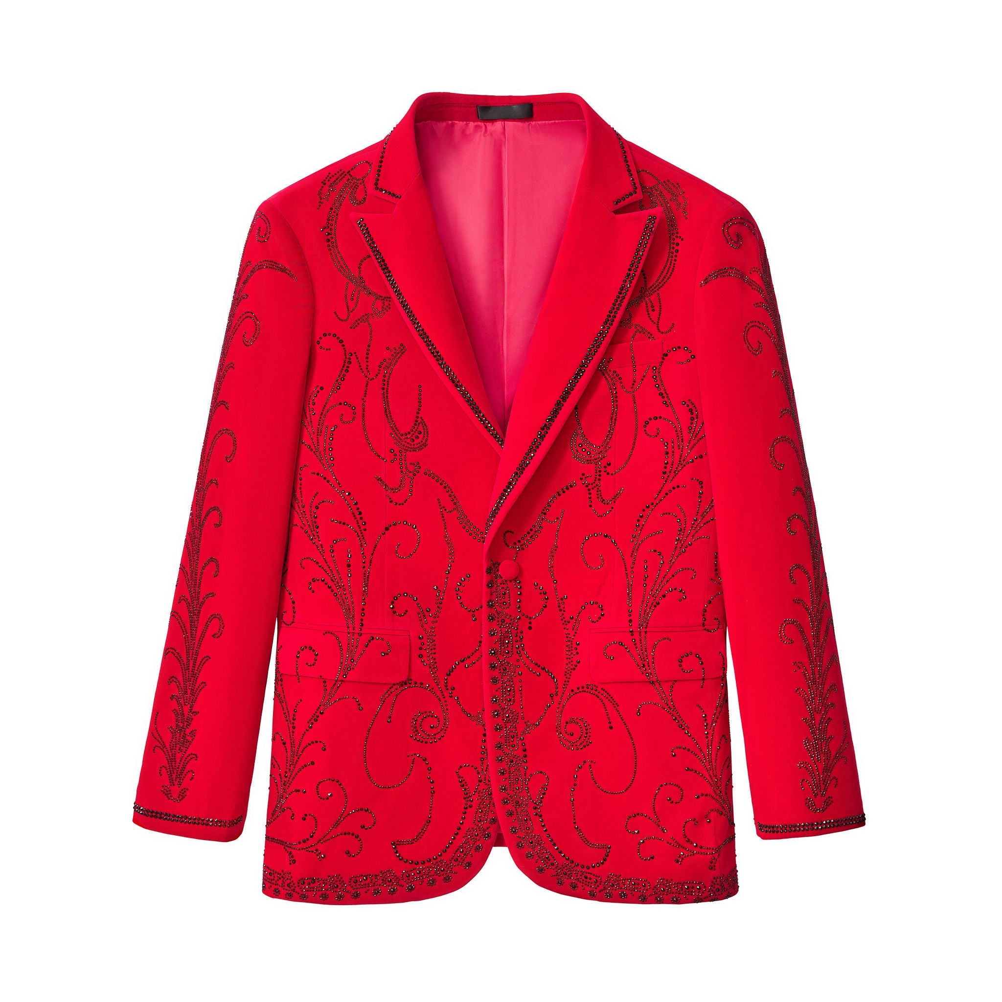 Valent Velvet Blazer RED