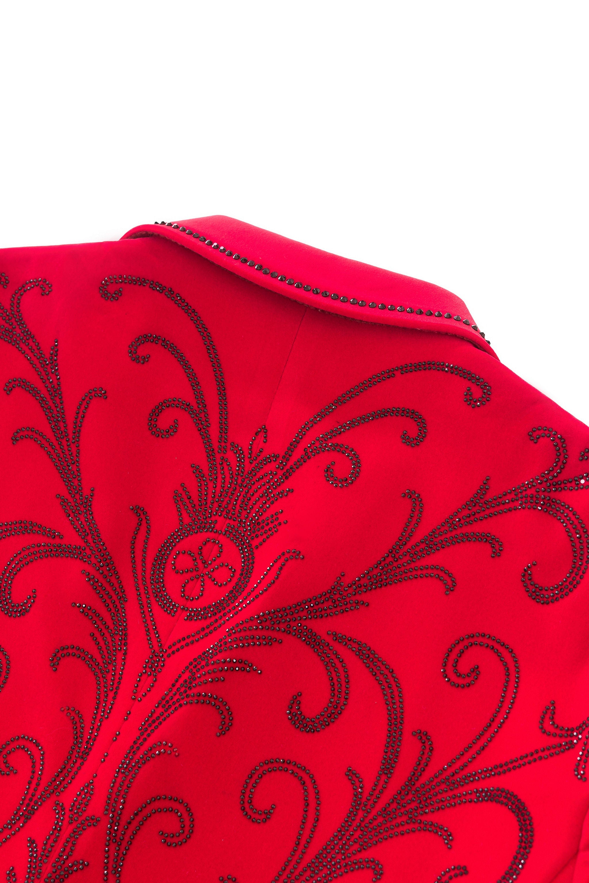 Valent Velvet Blazer RED