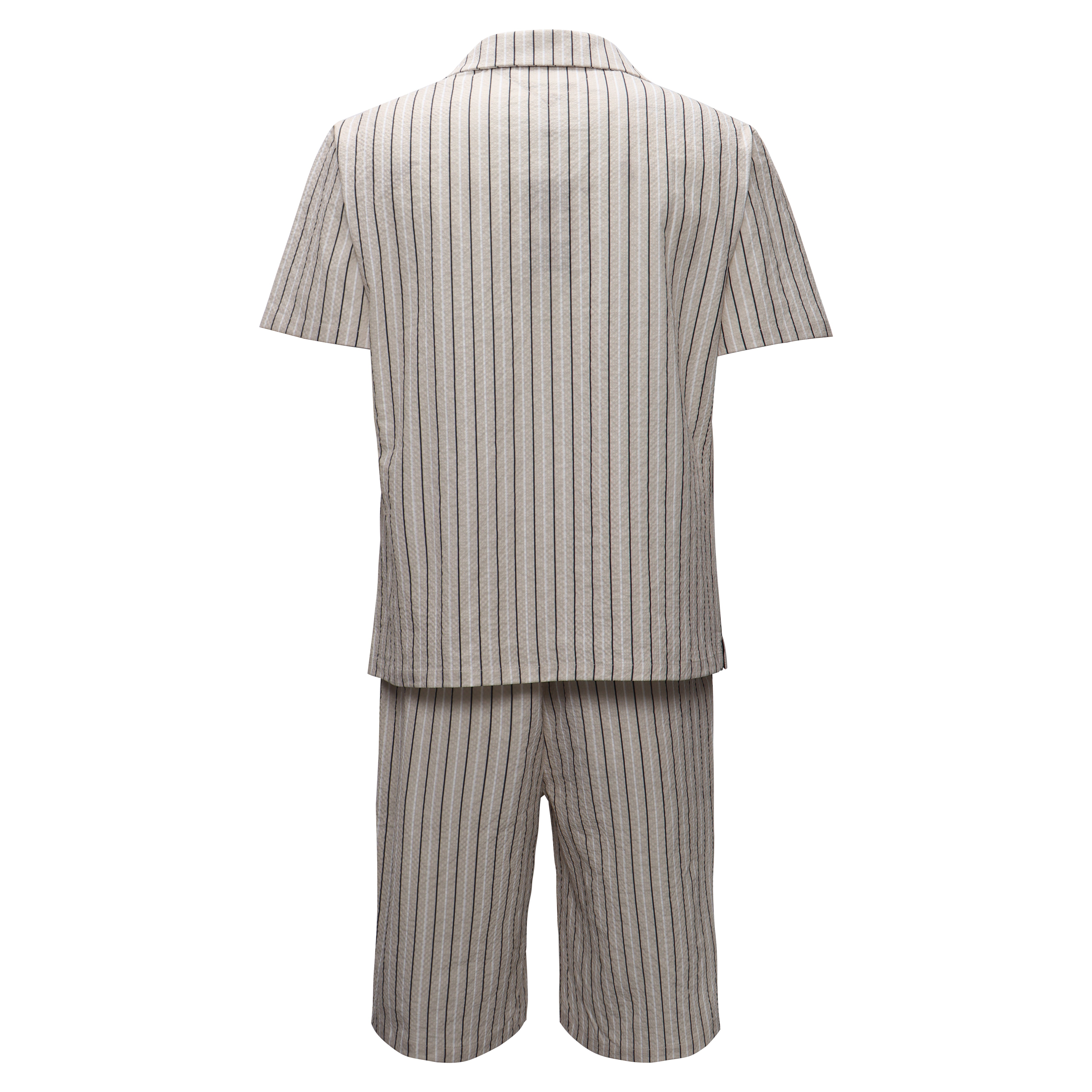 Men’s Classic Striped Lounge Set BEIGE