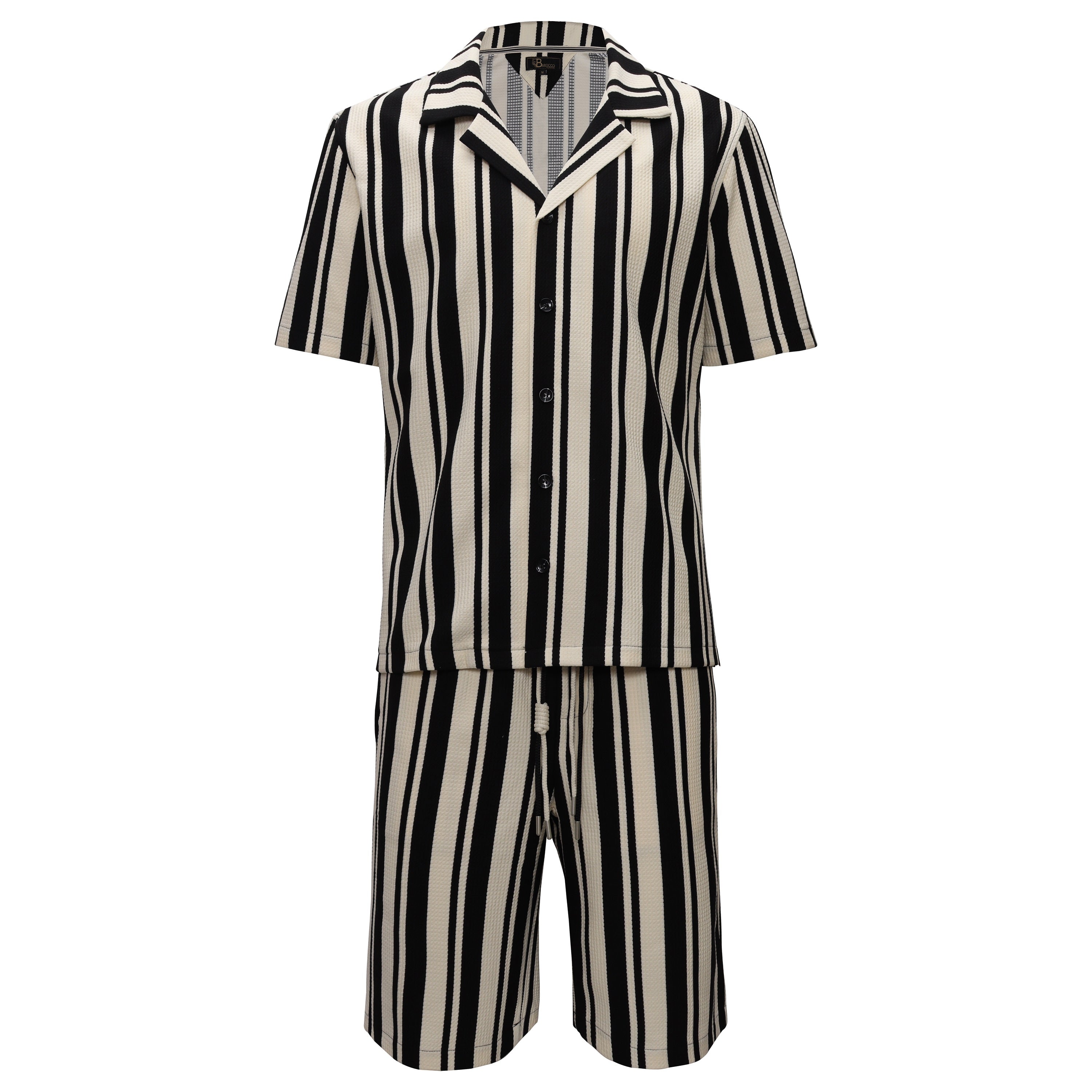 Men’s Bold Striped Lounge Set BEIGE