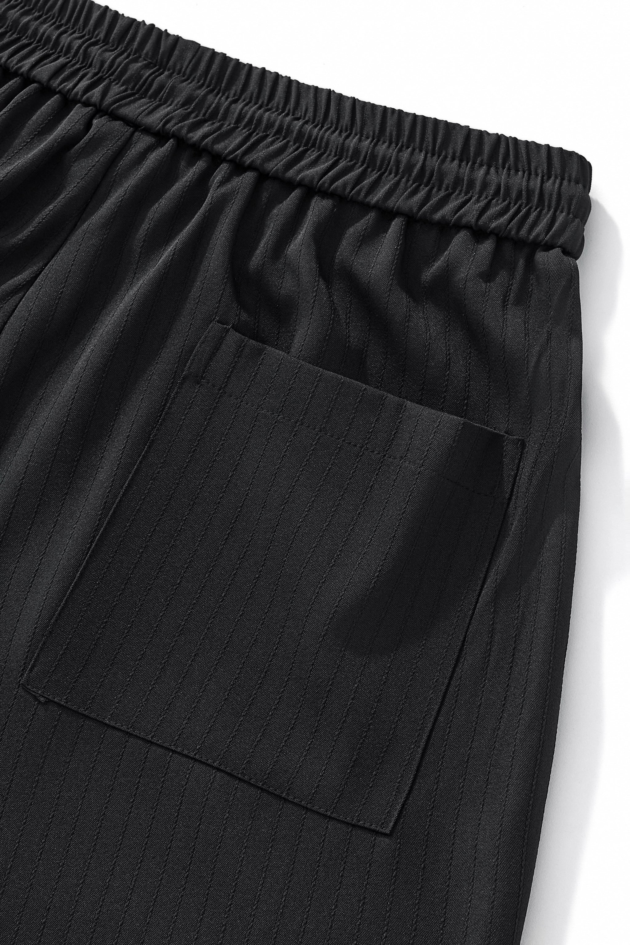 Flow Set – Textured Short Sleeve Shirt & Pant BLACK