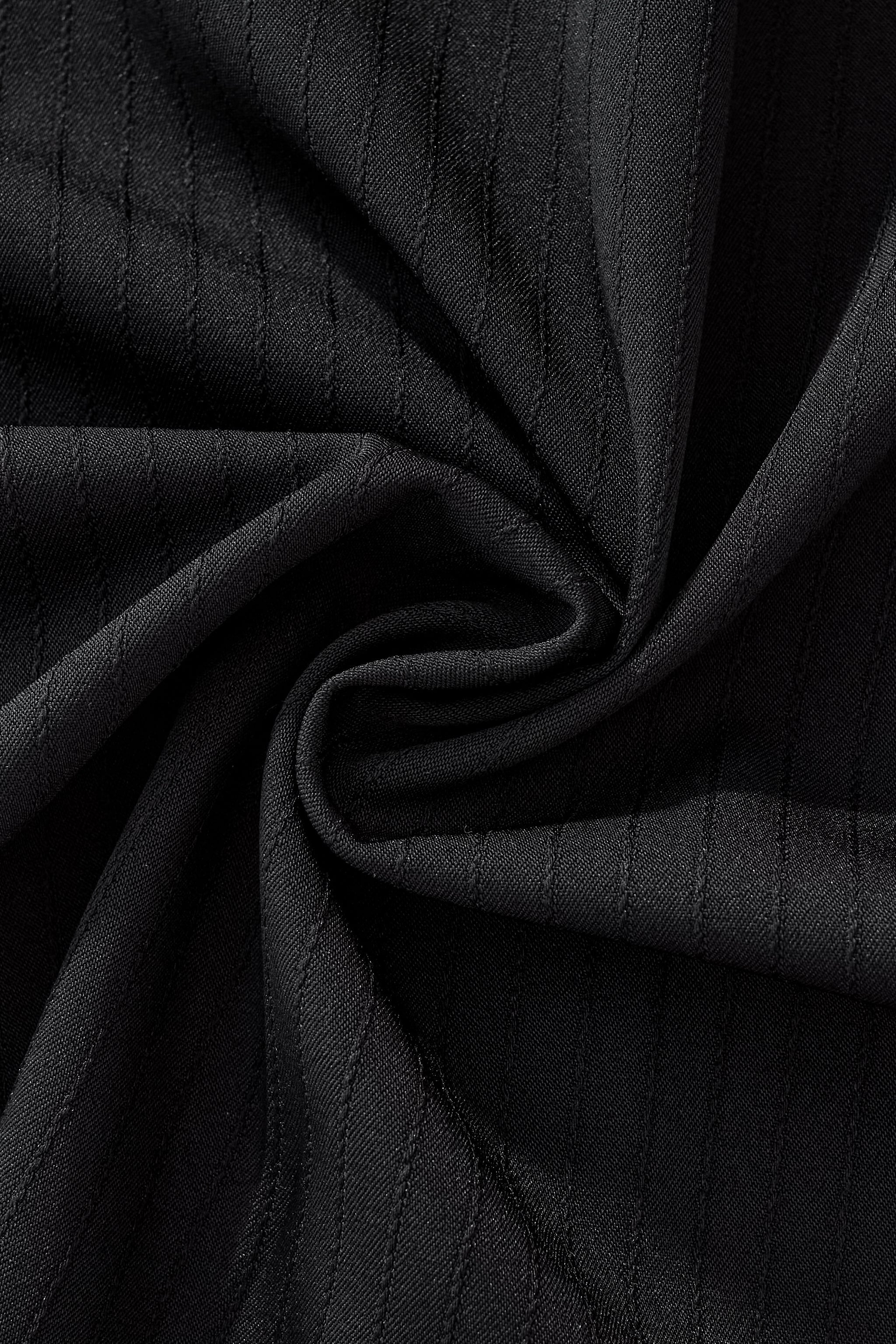 Flow Set – Textured Short Sleeve Shirt & Pant BLACK