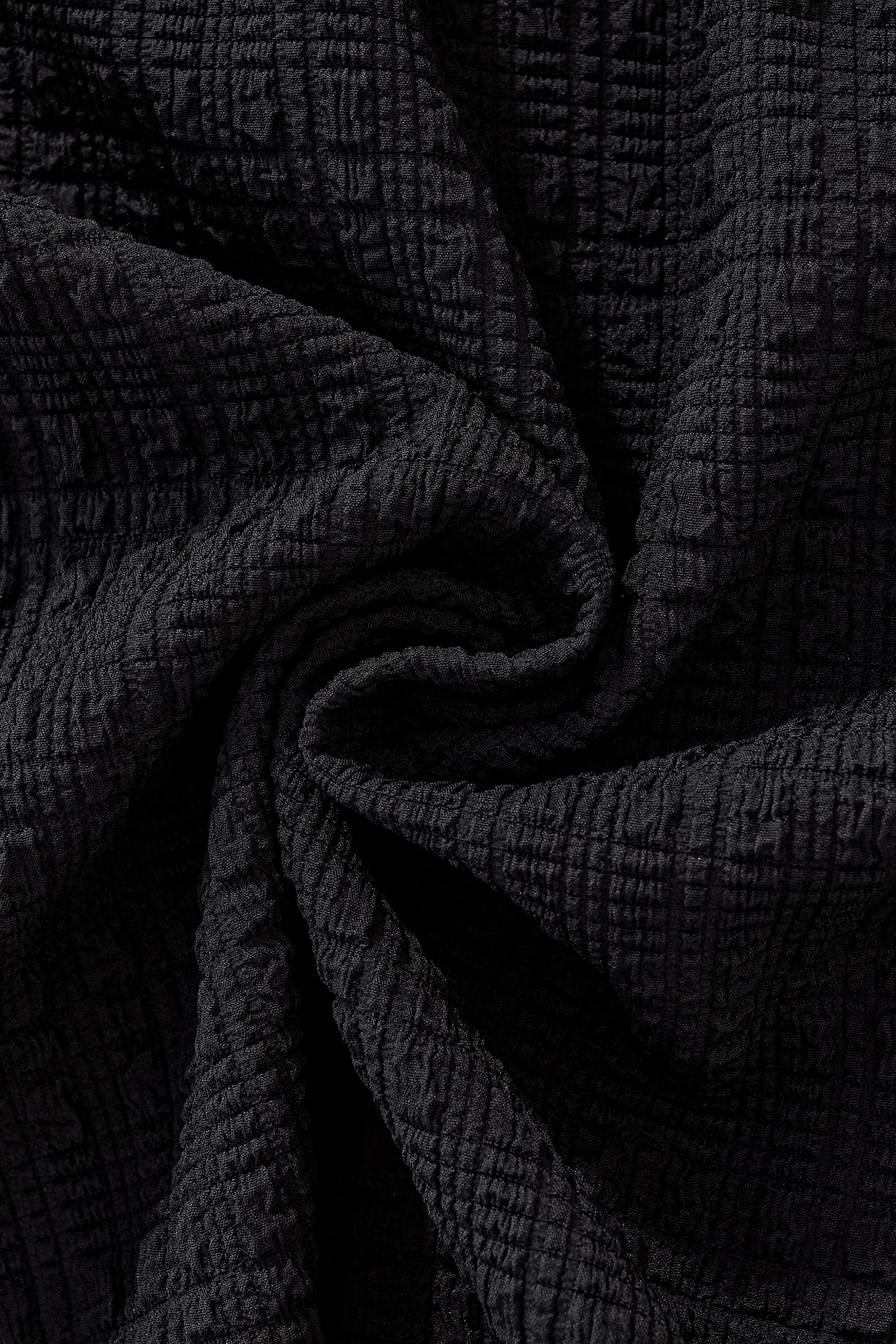Loft Set – Textured Short Sleeve Shirt & Pant BLACK