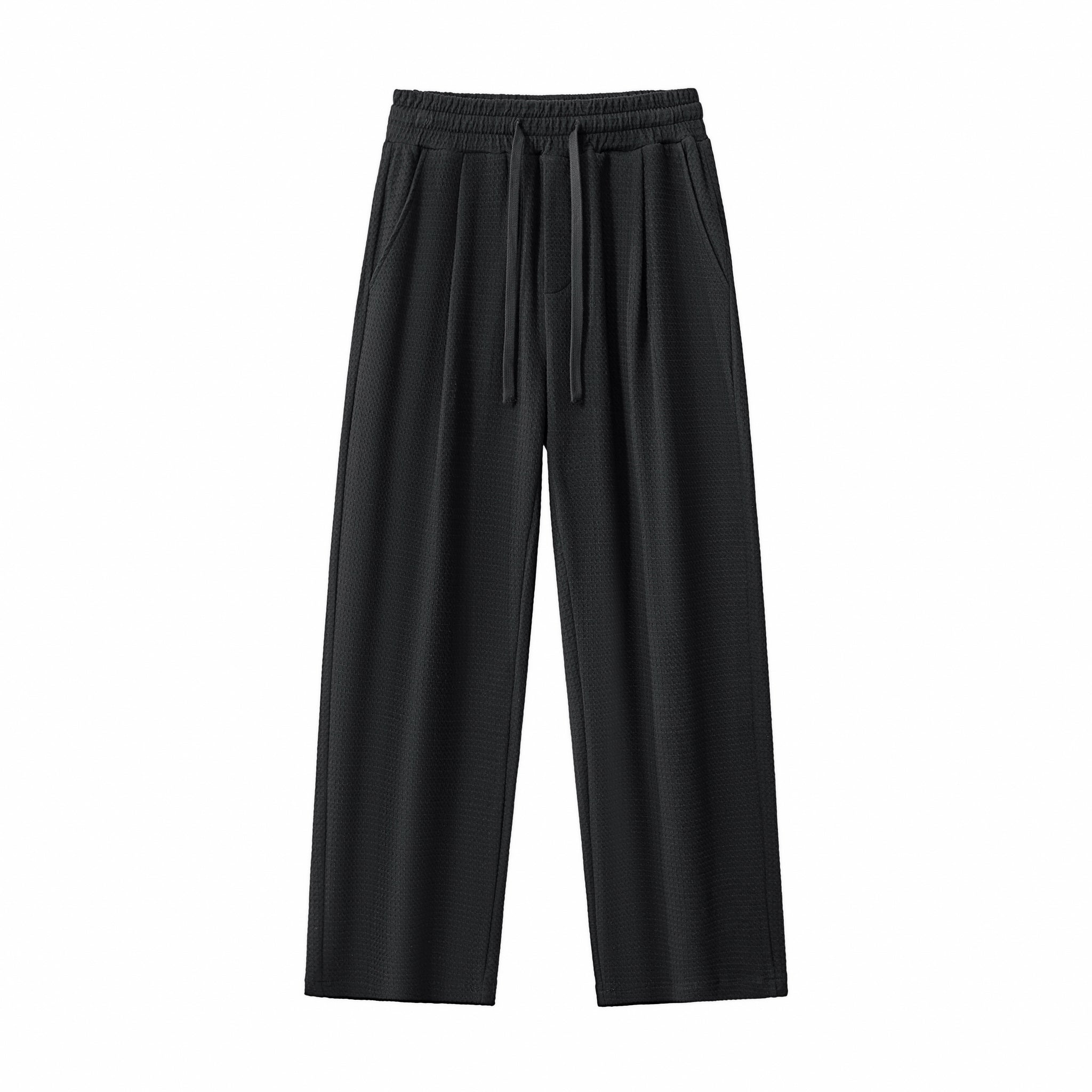 Vista Set – Waffle Textured Shirt & Pant BLACK