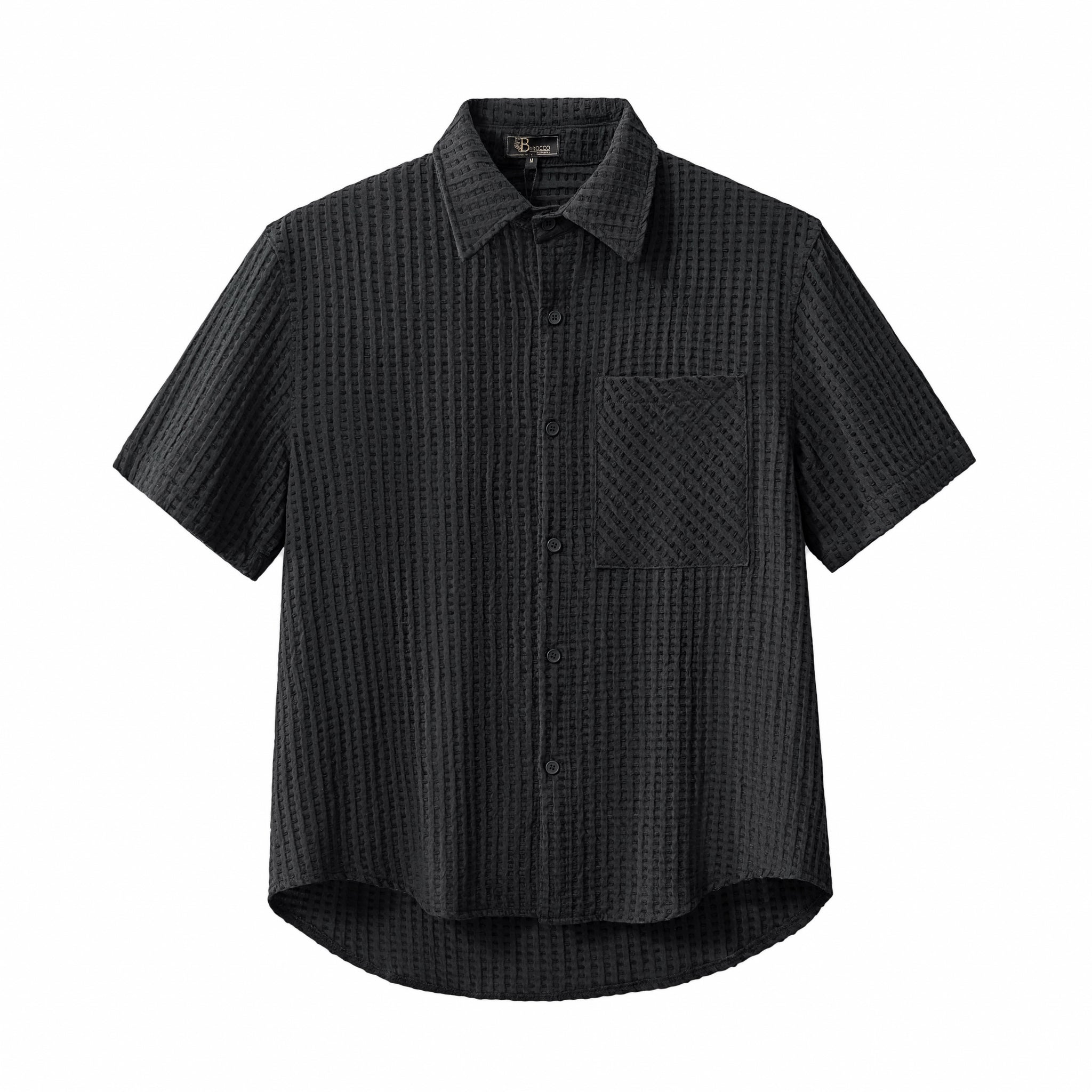 Drift Set – Waffle Textured Shirt & Short BLACK