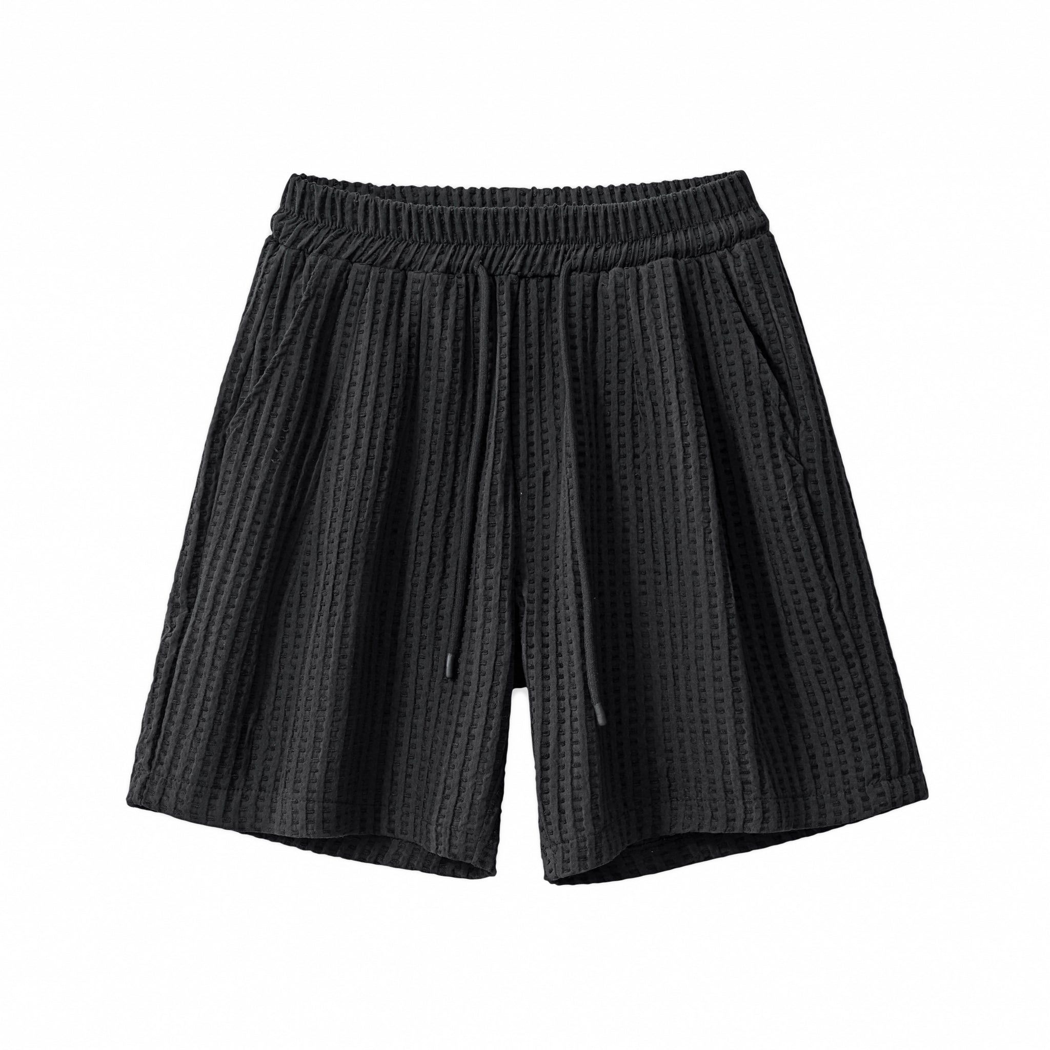 Drift Set – Waffle Textured Shirt & Short BLACK