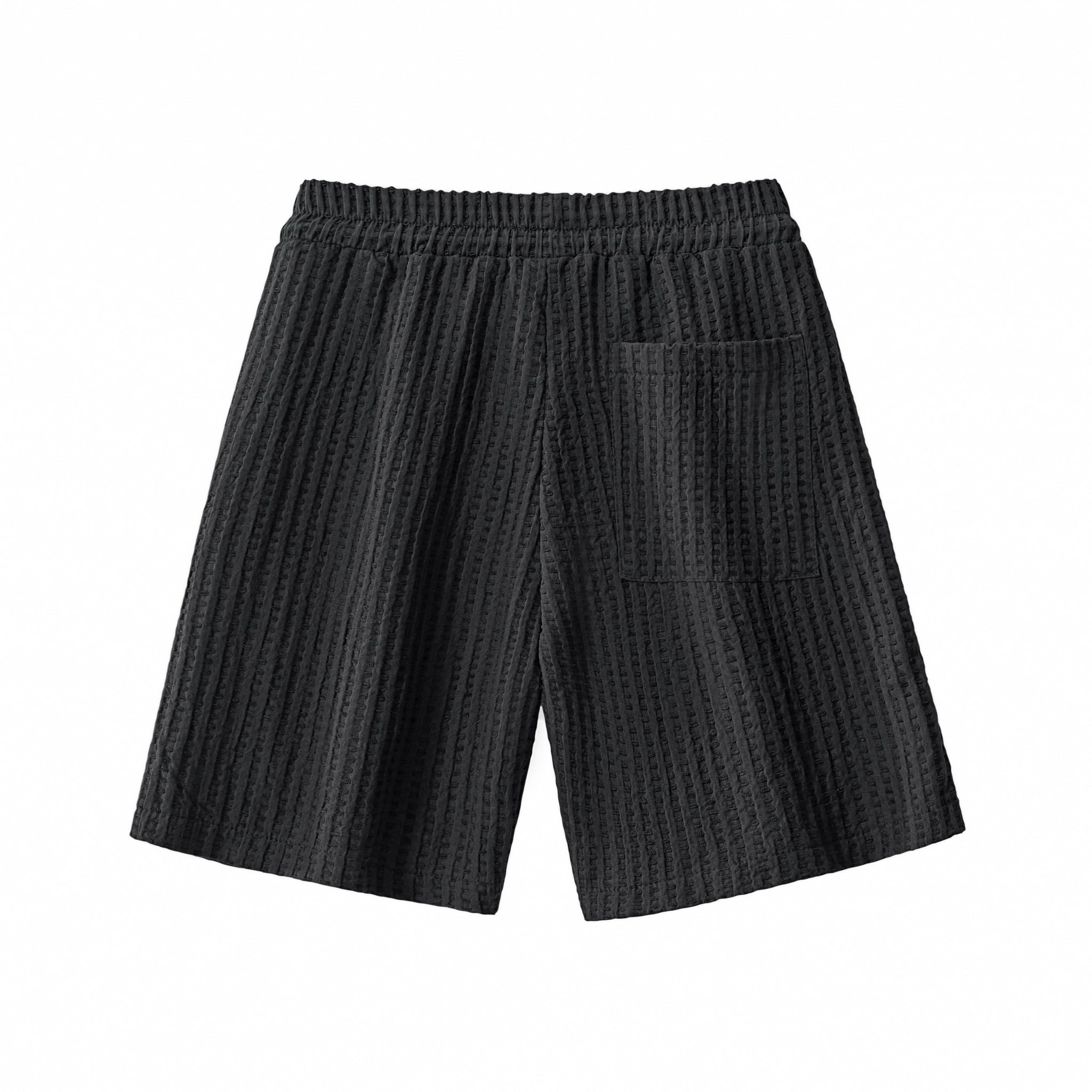 Drift Set – Waffle Textured Shirt & Short BLACK