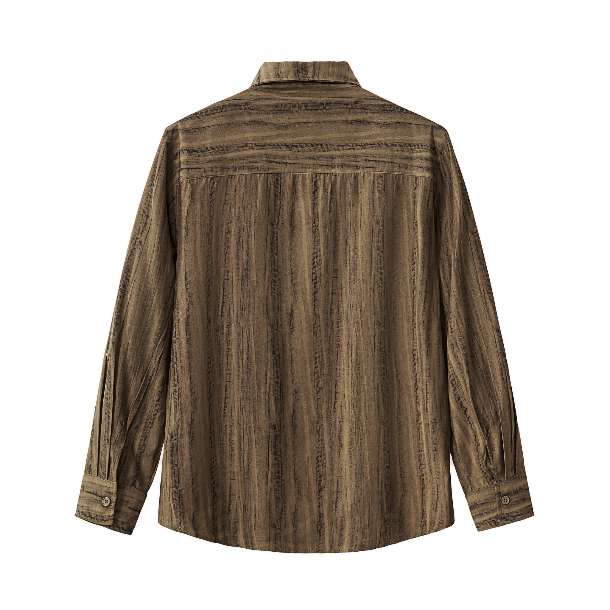 Strata Set – Printed Long Sleeve Shirt & Pant BROWN