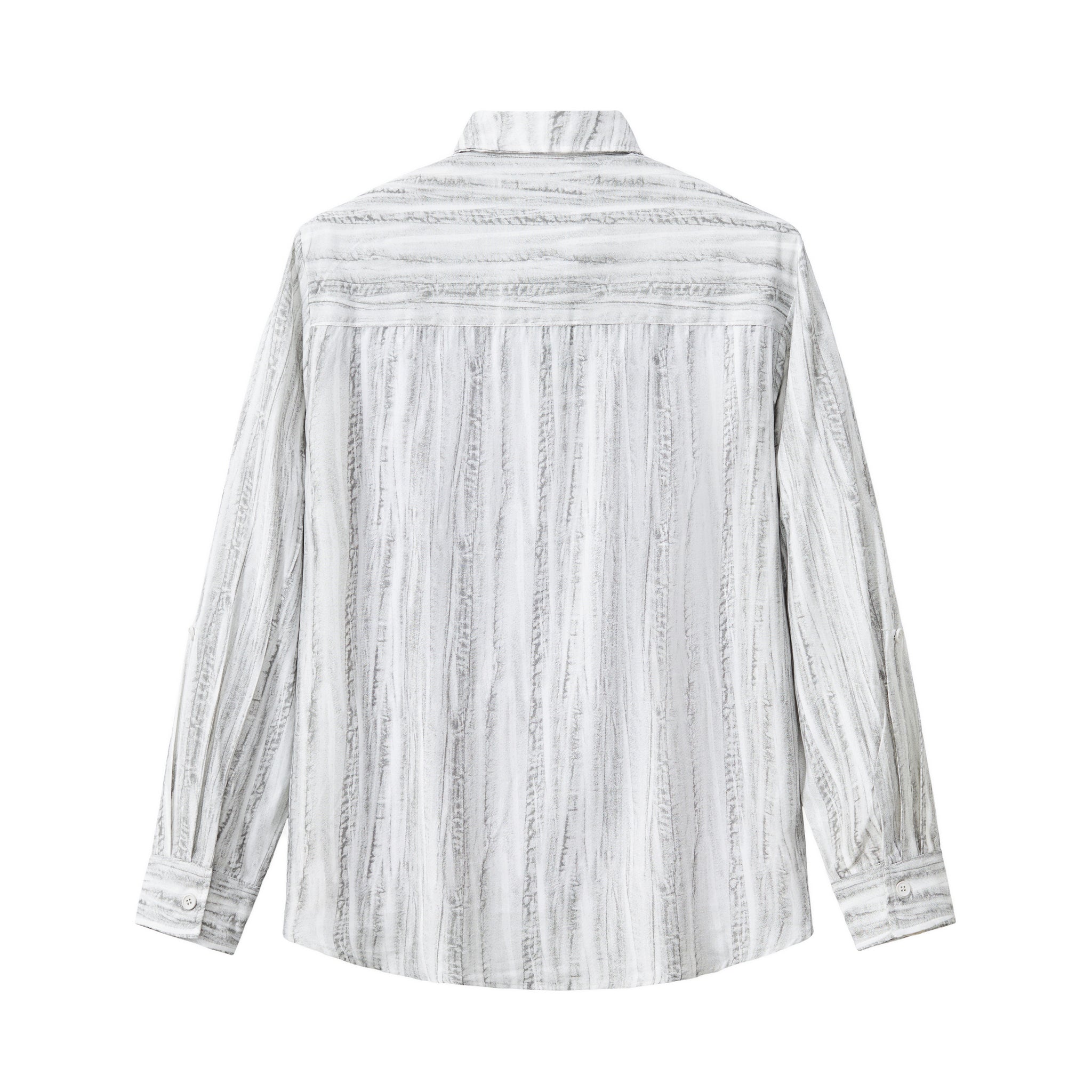 Strata Set – Printed Long Sleeve Shirt & Pant GREY