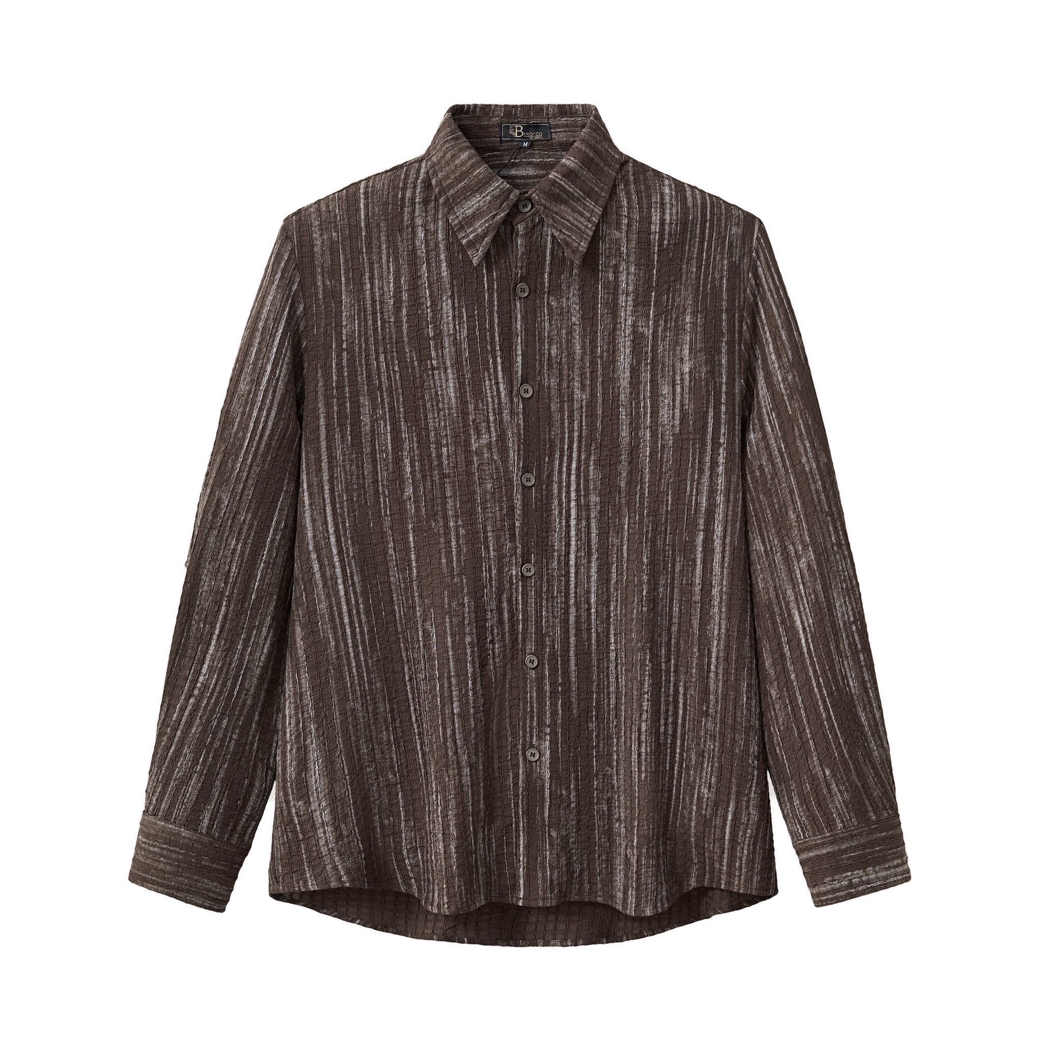 Canyon Set – Printed LS Shirt & Pleated pant BROWN