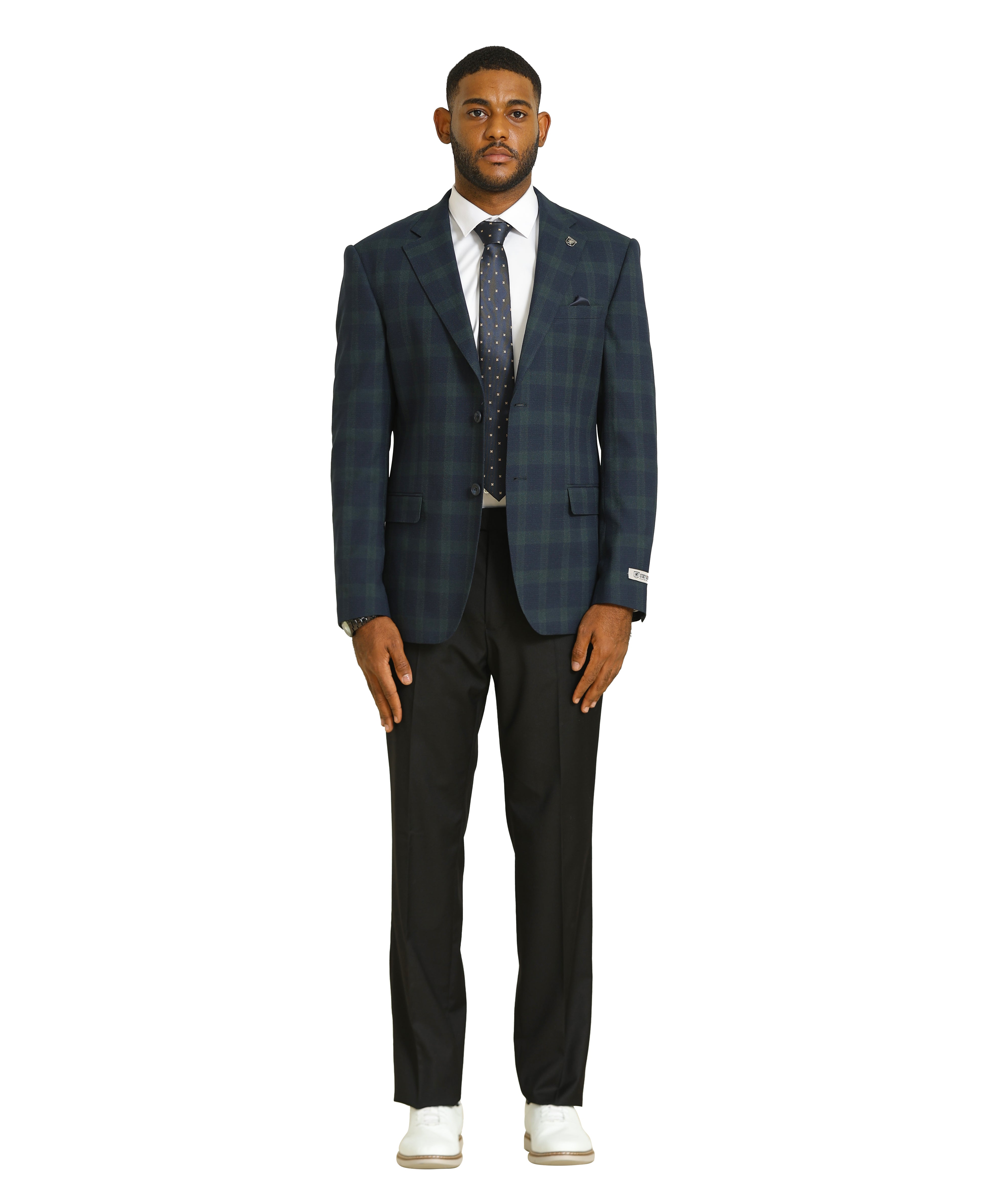 Mens-jacket Windowpane by Stacy Adams