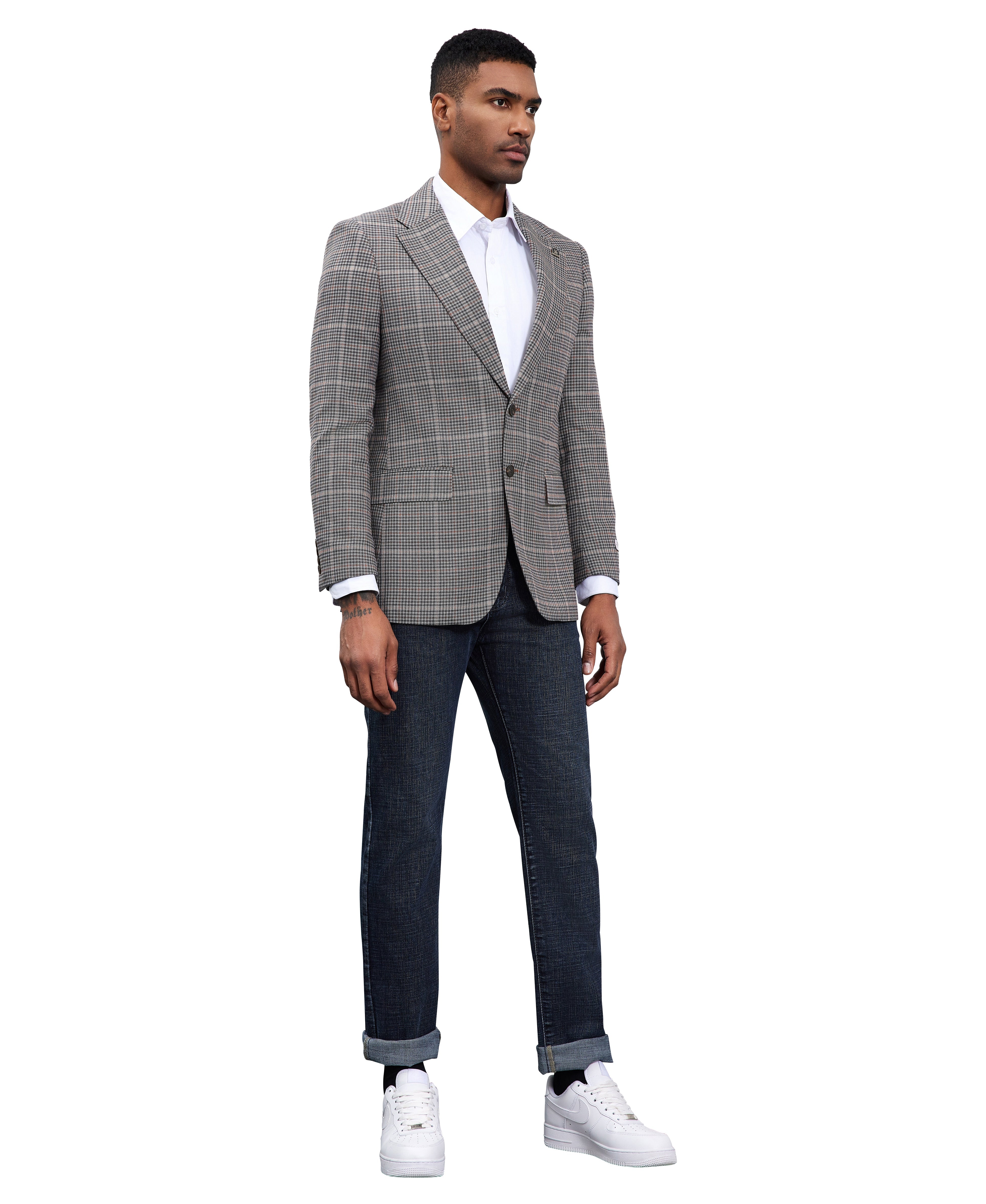 Mens-jacket Windowpane Plaid by Stacy Adams