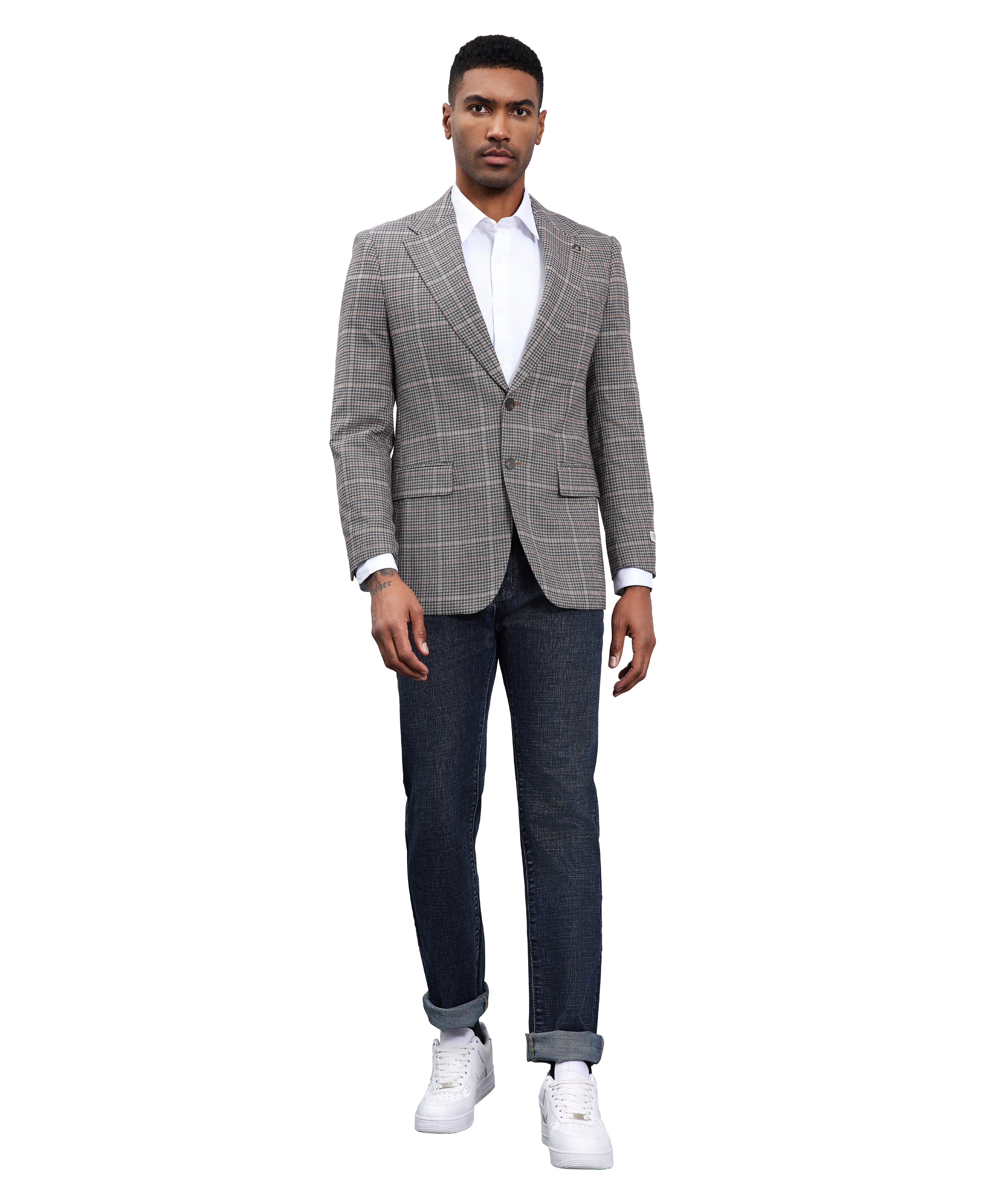 Mens-jacket Windowpane Plaid by Stacy Adams
