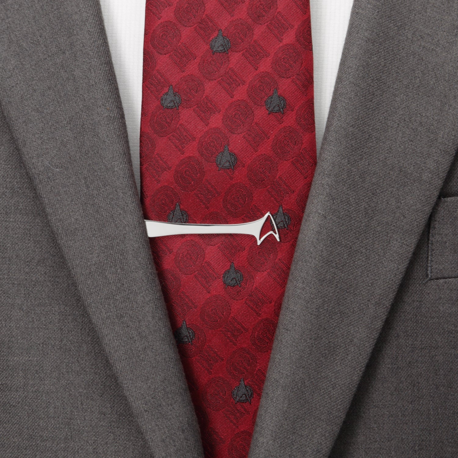 Star Trek Sterling Silver Cutout Delta Shield Tie Bar