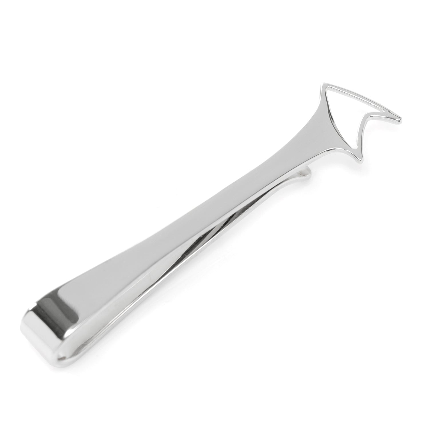 Star Trek Sterling Silver Cutout Delta Shield Tie Bar