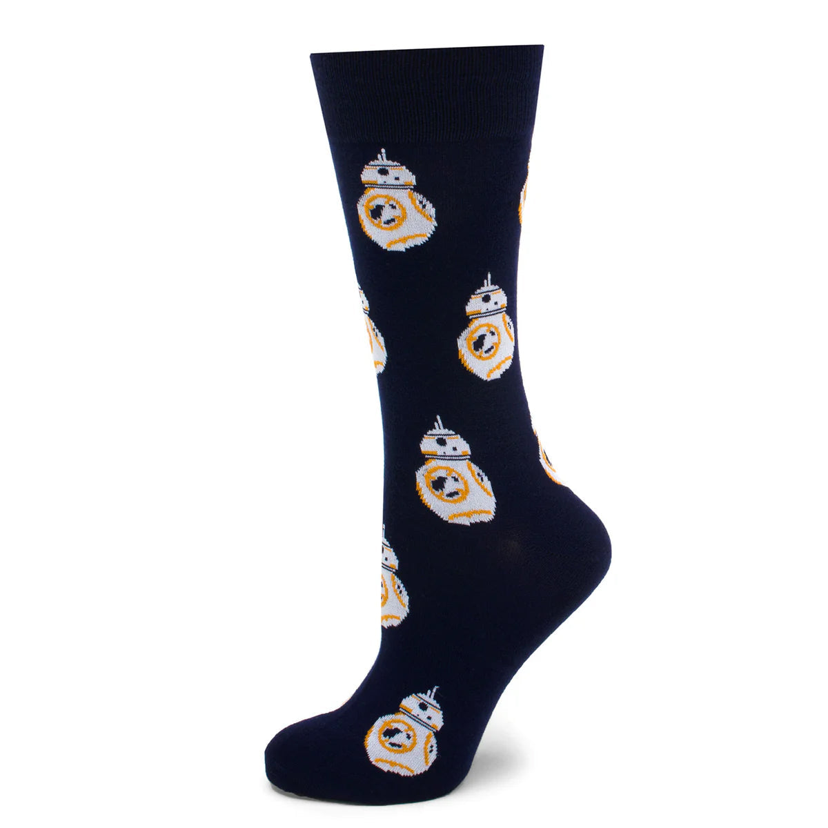 Star Wars BB-8 Navy Dress Socks and Rebel Alliance Starbird Crest Lapel Pin Gift Set