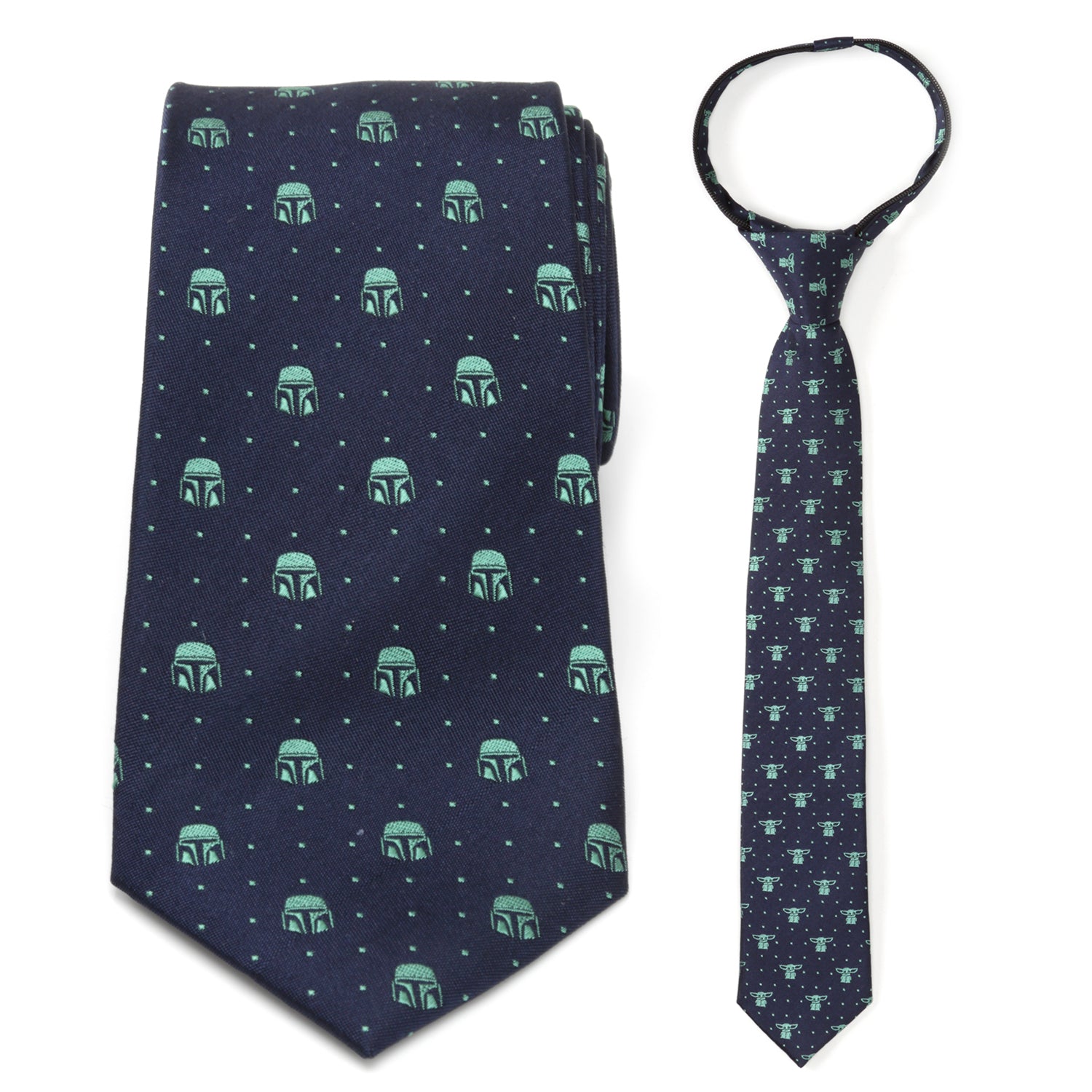 Star Wars Mandalorian and Grogu Zipper Tie Father and Son Gift Set