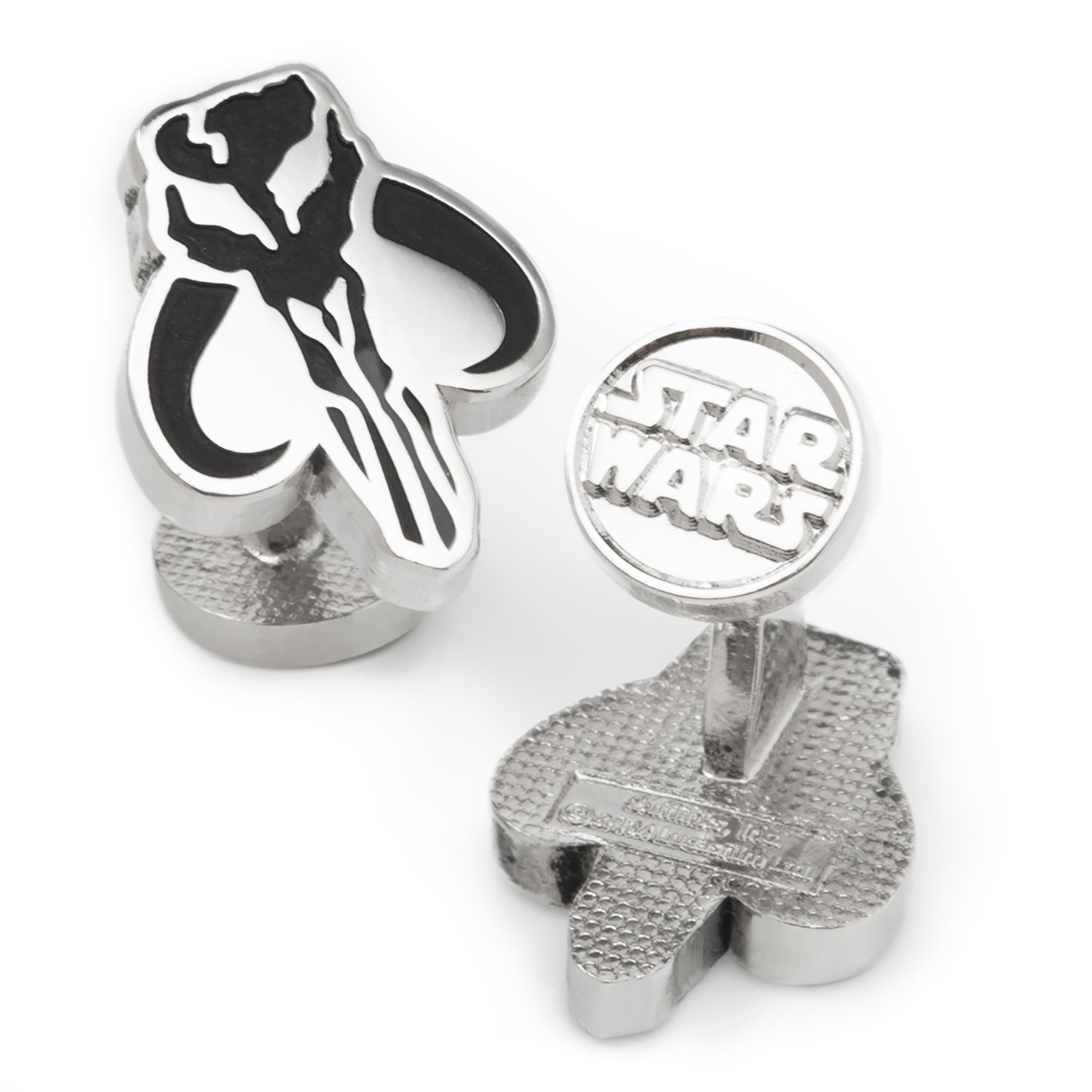 Star Wars Mandalorian Mythosaur Gray Tie, Red Pocket Square, Cufflinks, and Tie Bar Gift Set
