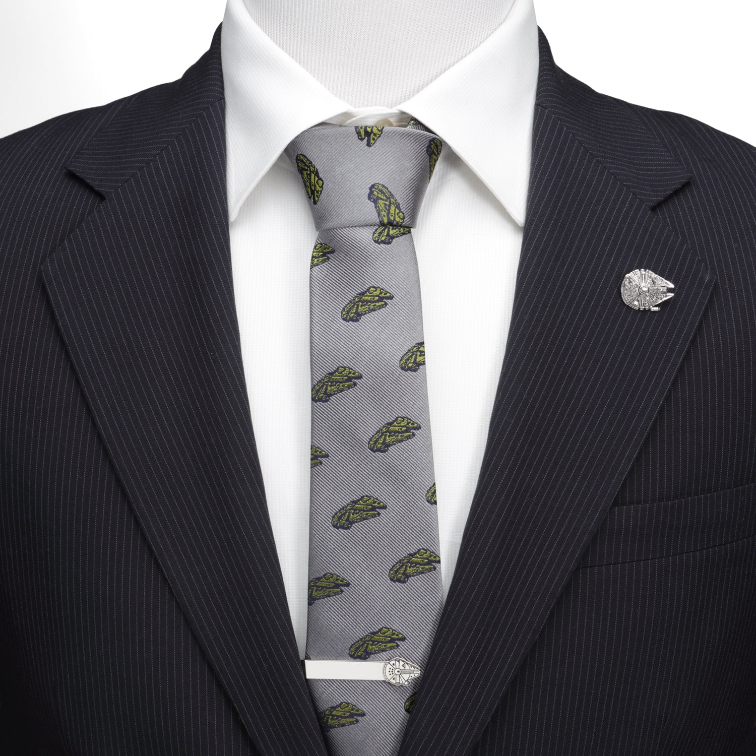 Star Wars Millennium Falcon and TIE Fighter Gray Tie