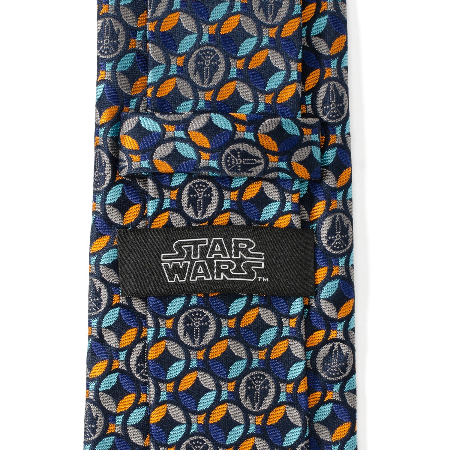 Star Wars Millennium Falcon Motif Navy Blue Tie